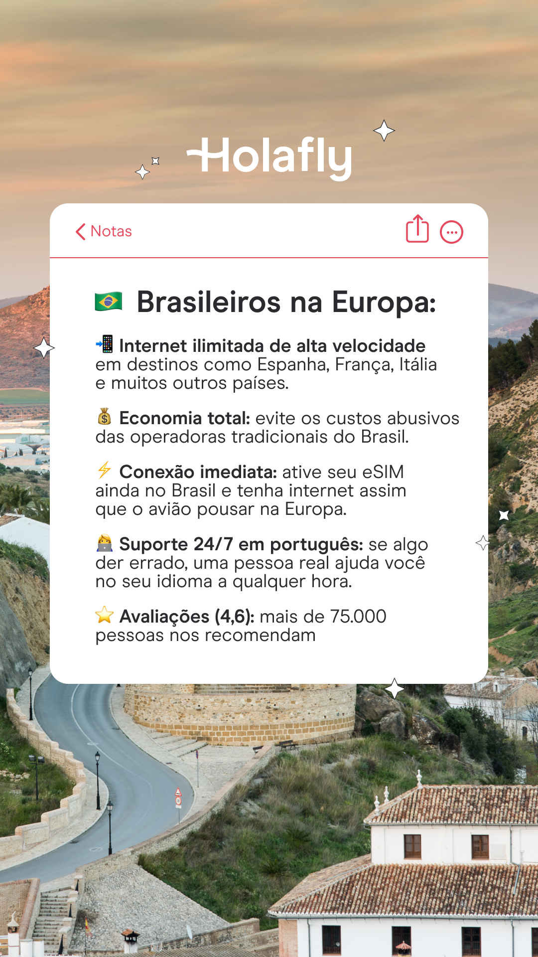 Holafly Portuguese Facebook ad