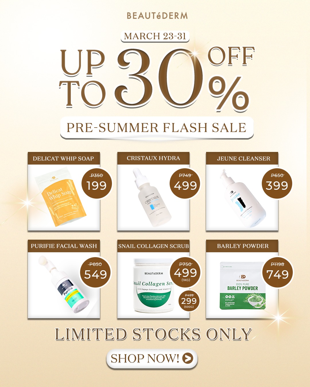 Beautéderm Facebook ad: Get summer-ready with Beautederm’s Pre-Summer Flash Sale!