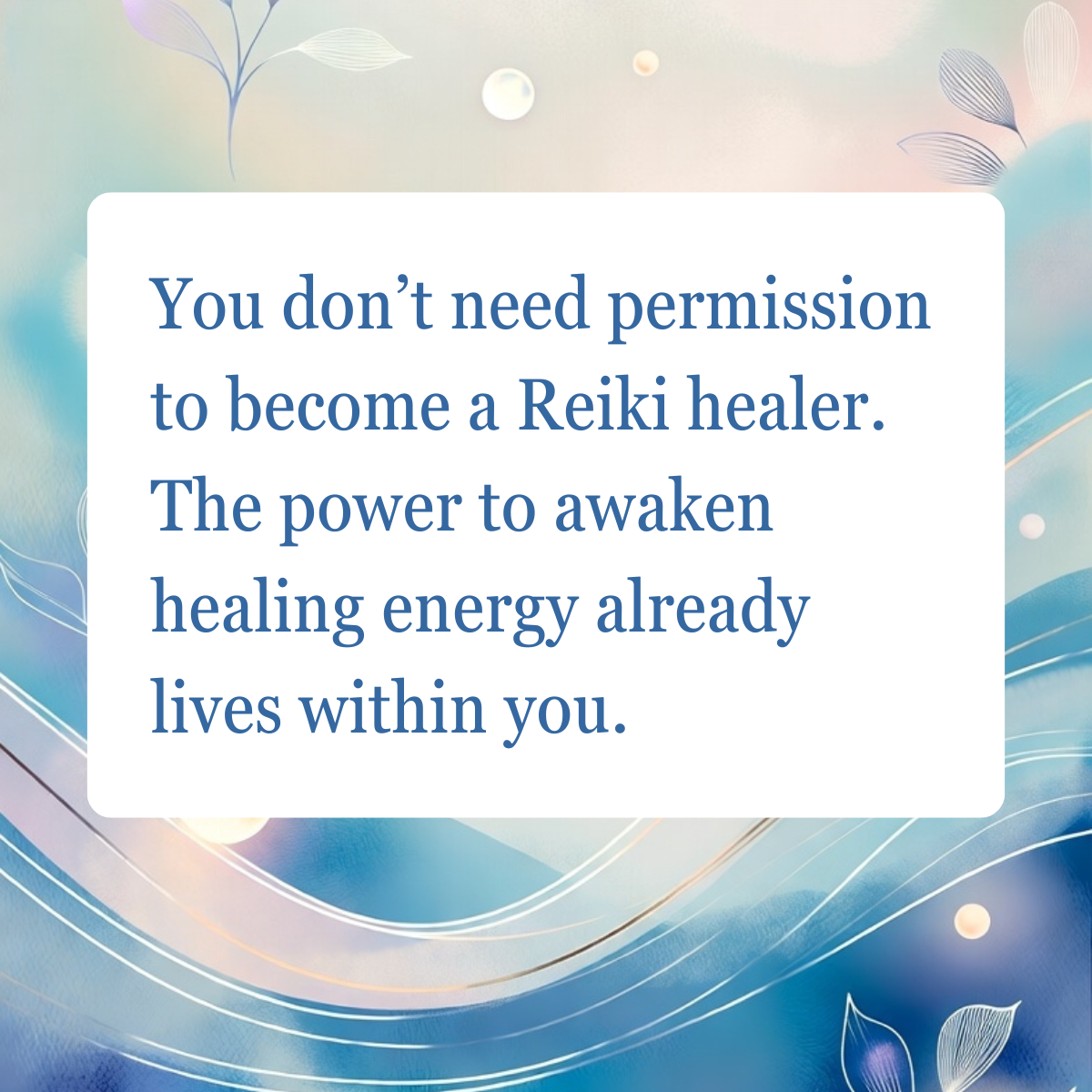 Reiki Infinite Healer Course Facebook ad