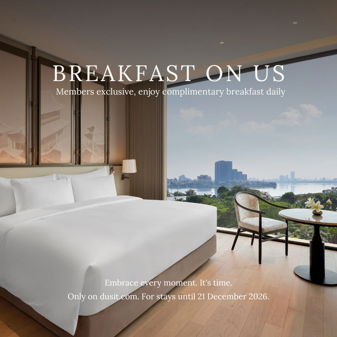 Dusit Le Palais Tu Hoa Hanoi Facebook ad: Breakfast On Us
