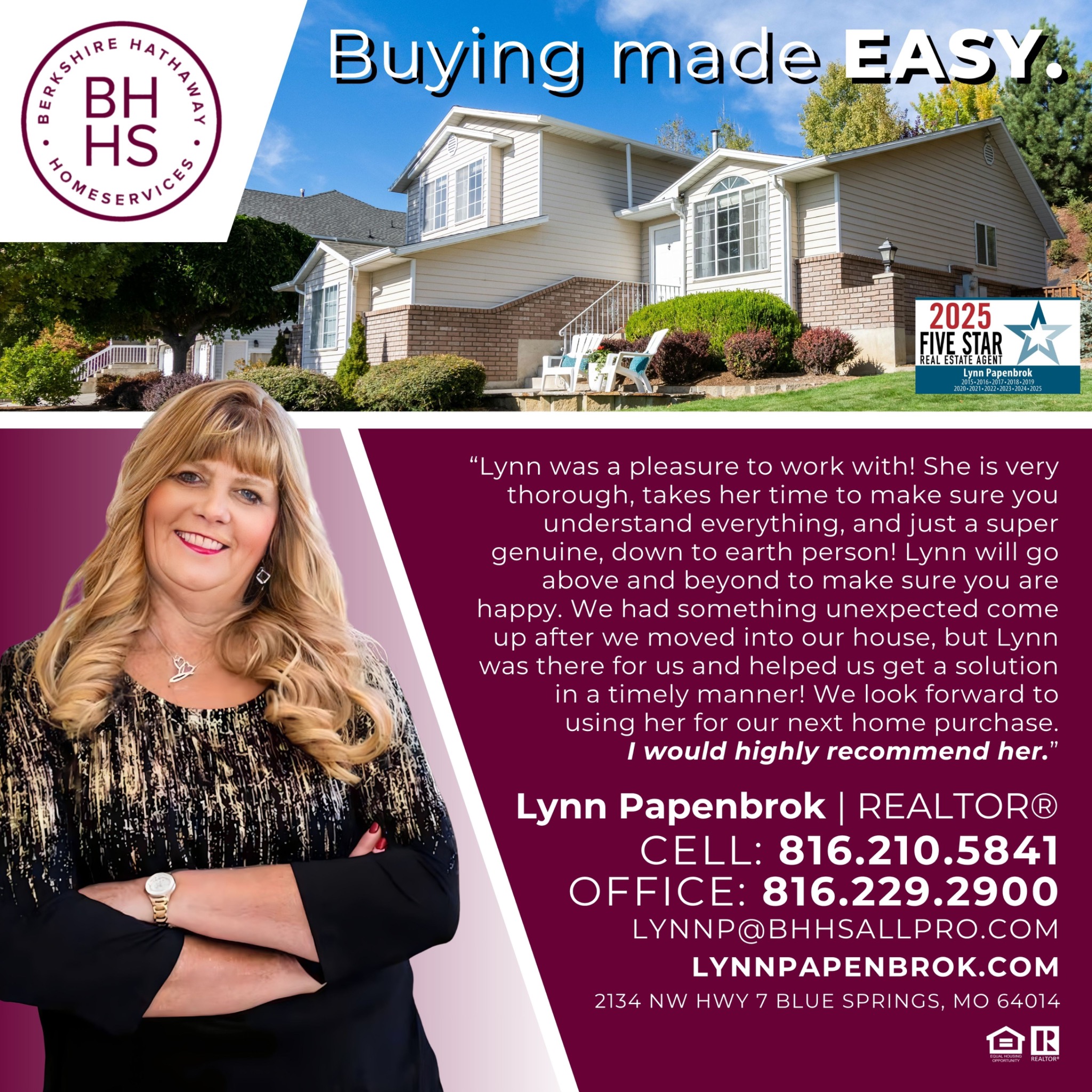 Lynn Papenbrok Berkshire Hathaway HomeServices All-Pro Real Estate Facebook ad