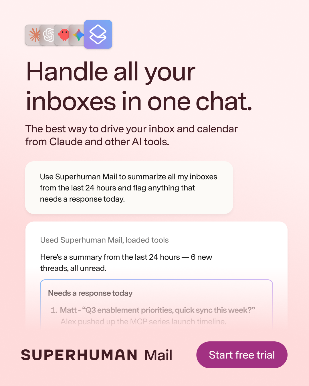 Superhuman Mail Facebook ad