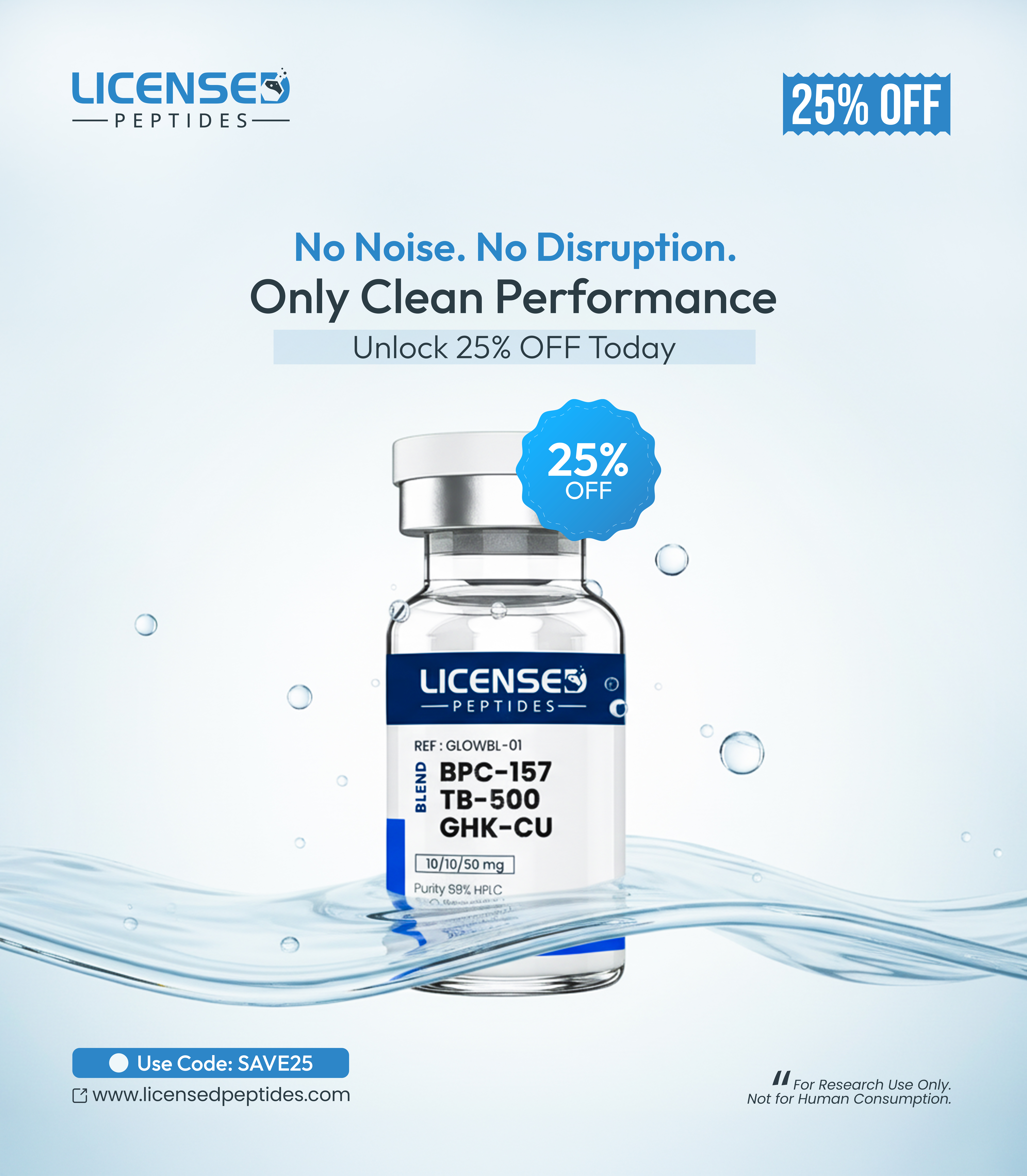 LicensedPeptides Facebook ad