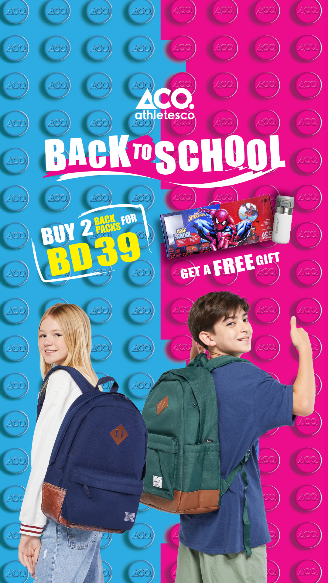 athlete's co. Facebook ad: Buy any 2 school shoes or backpacks and…