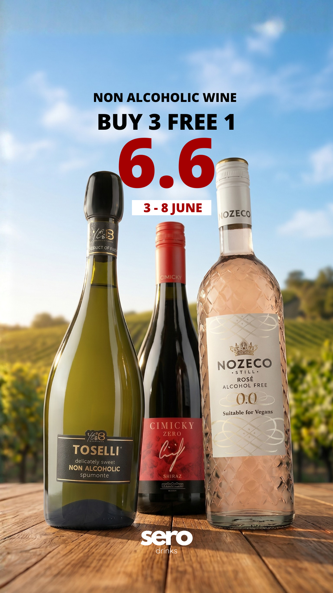 Sero Drinks Facebook ad: Non-Alcoholic Wine