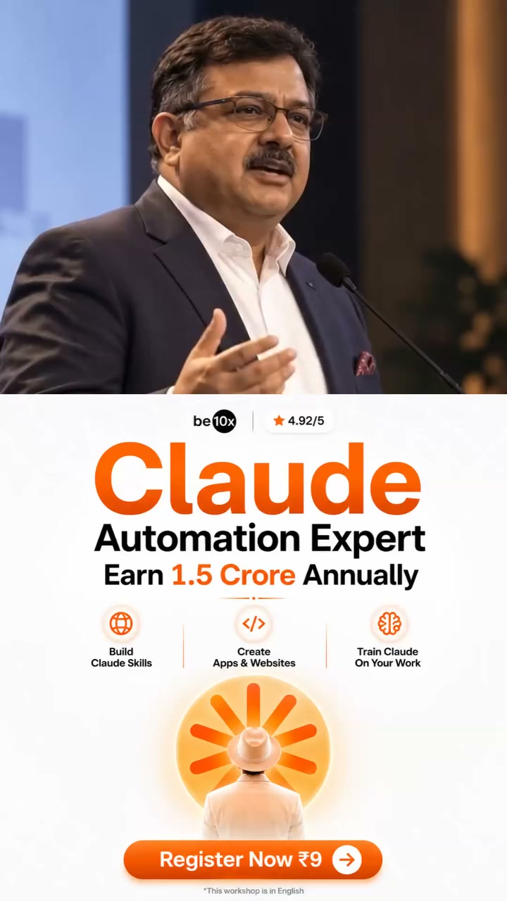 Be10XSkills Facebook ad: 3 Hours Live AI Tools Workshop