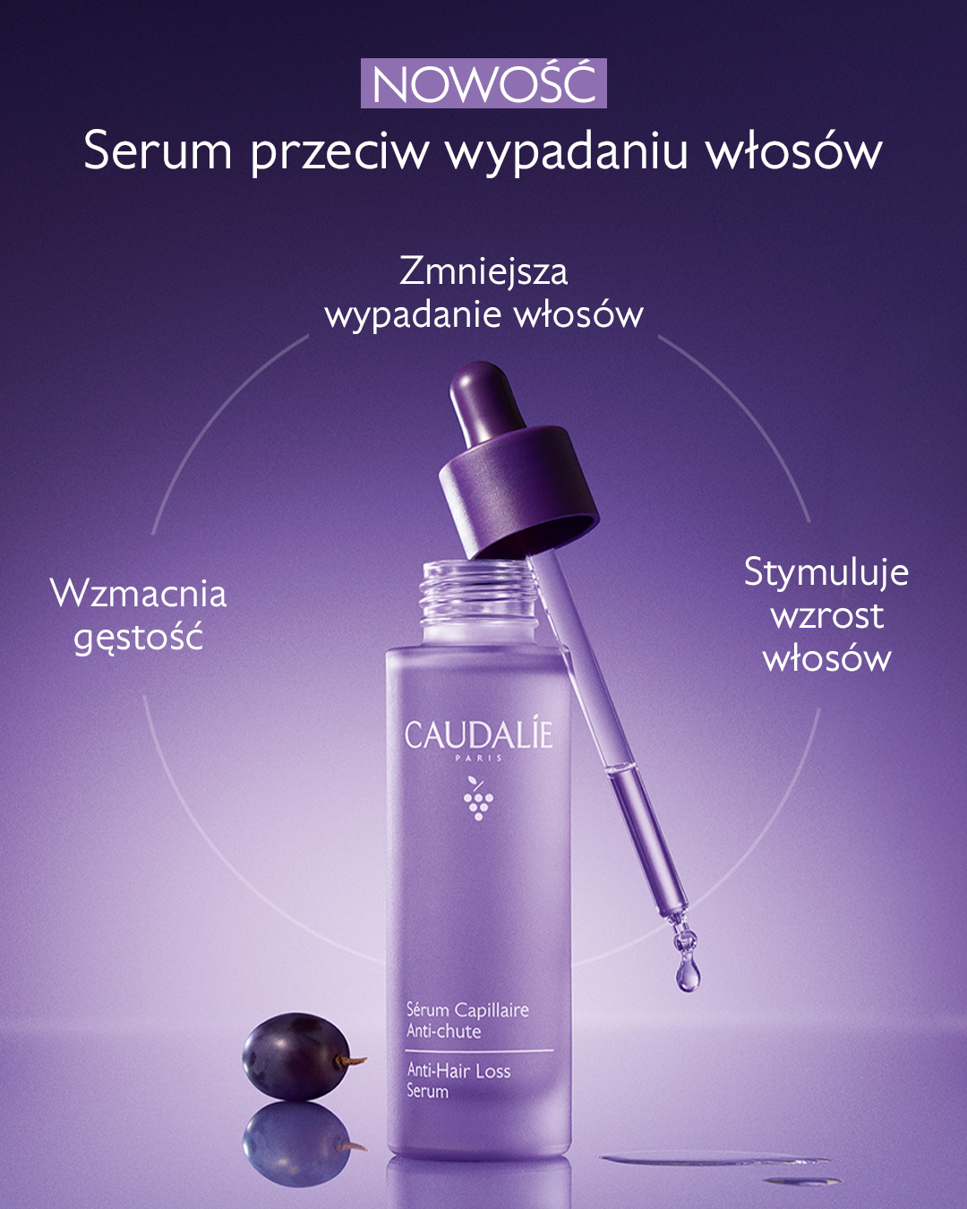 Caudalie Facebook ad: Nowe Serum przeciw wypadaniu włosów