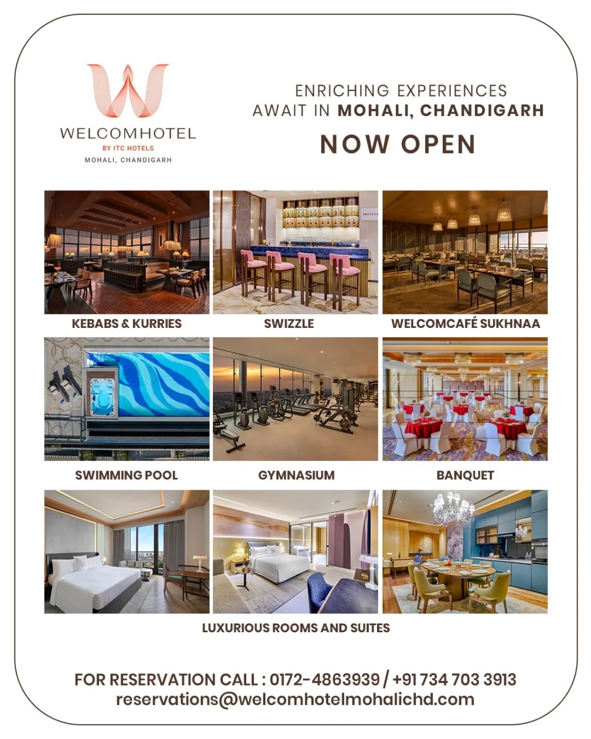 Gujrral Group Of Companies Facebook ad: Enriching experiences await you at Welcomhotel by ITC.