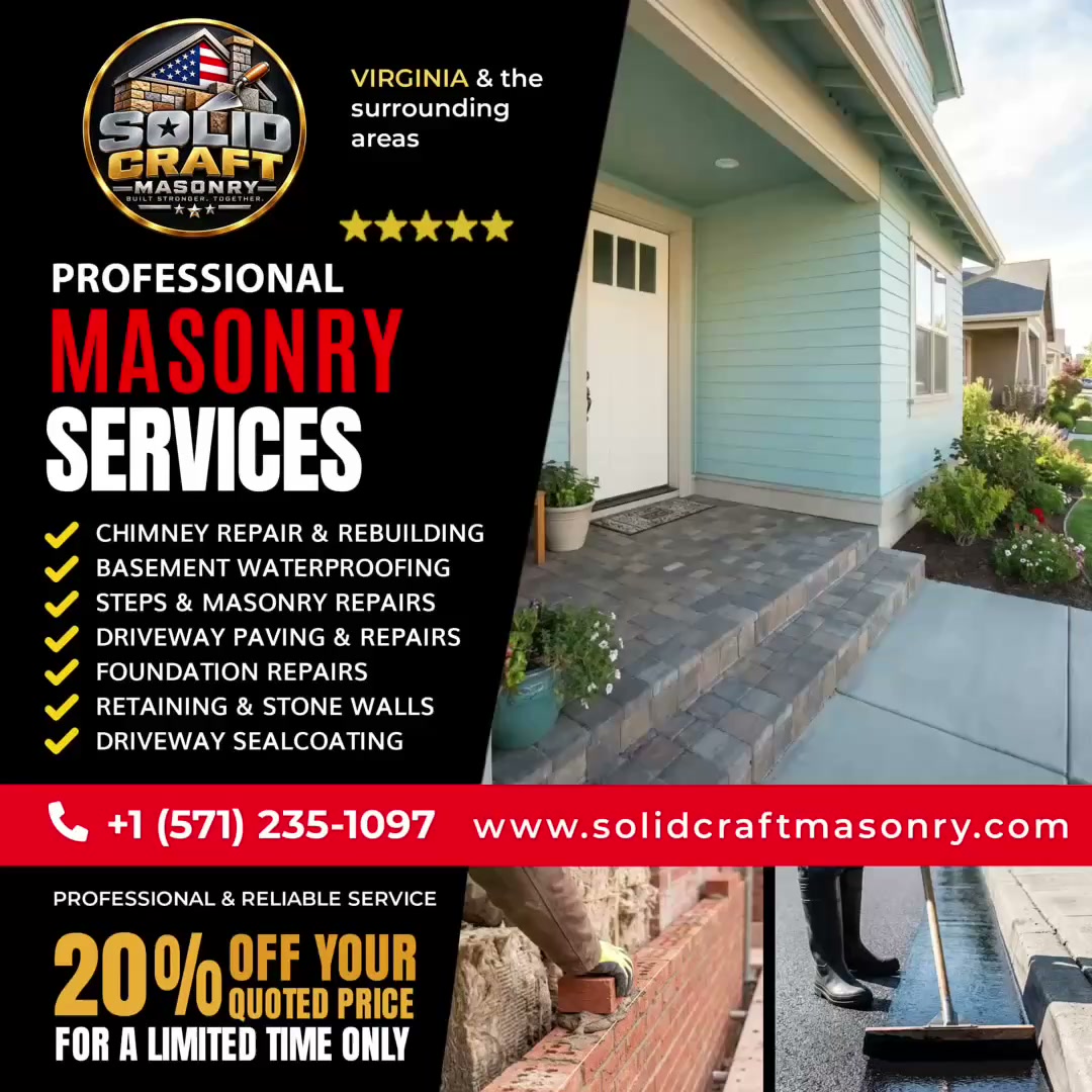 Solid Craft Masonry Facebook ad: Get 20% OFF Your Masonry Quote