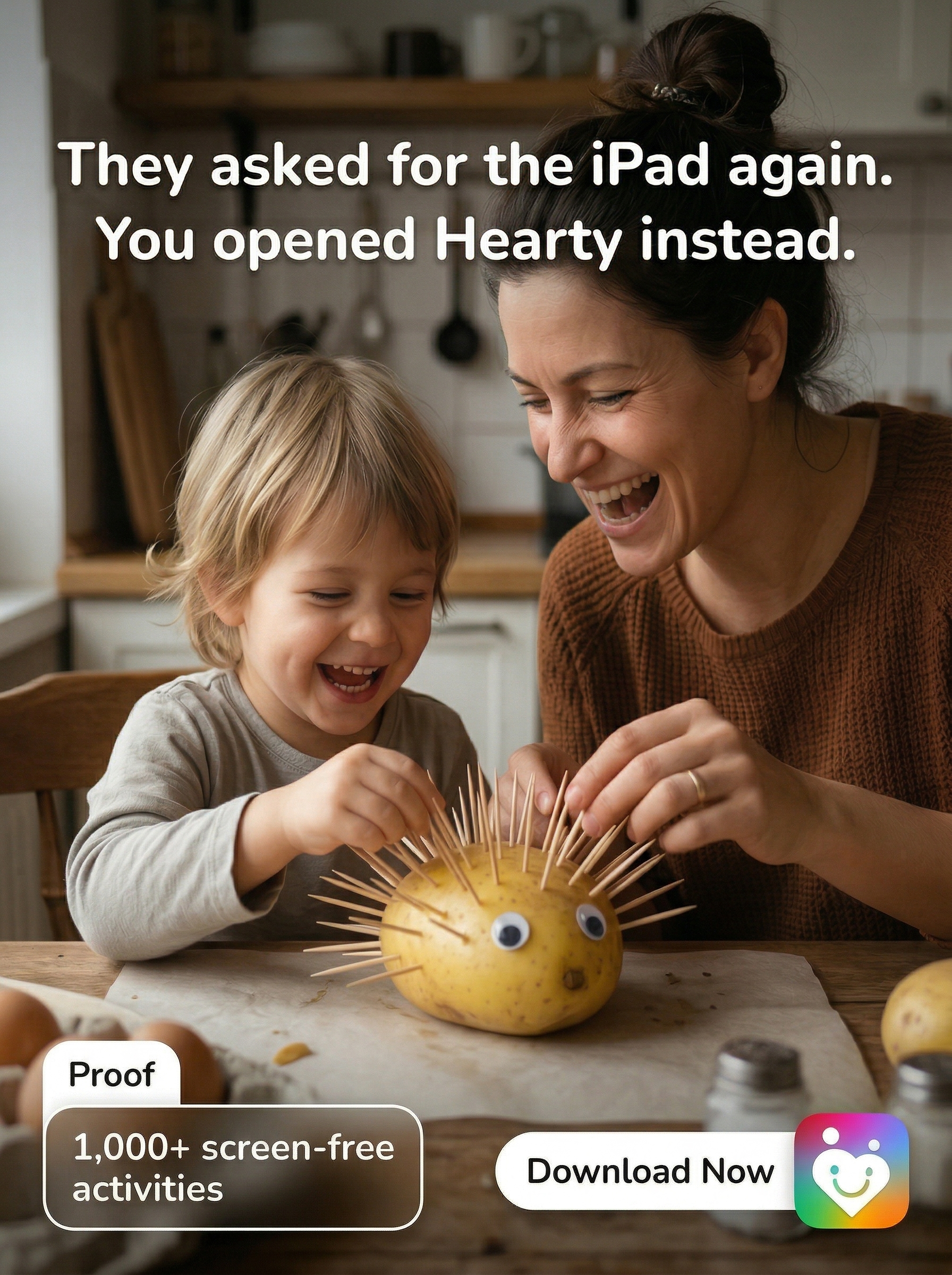 Hearty App Facebook ad