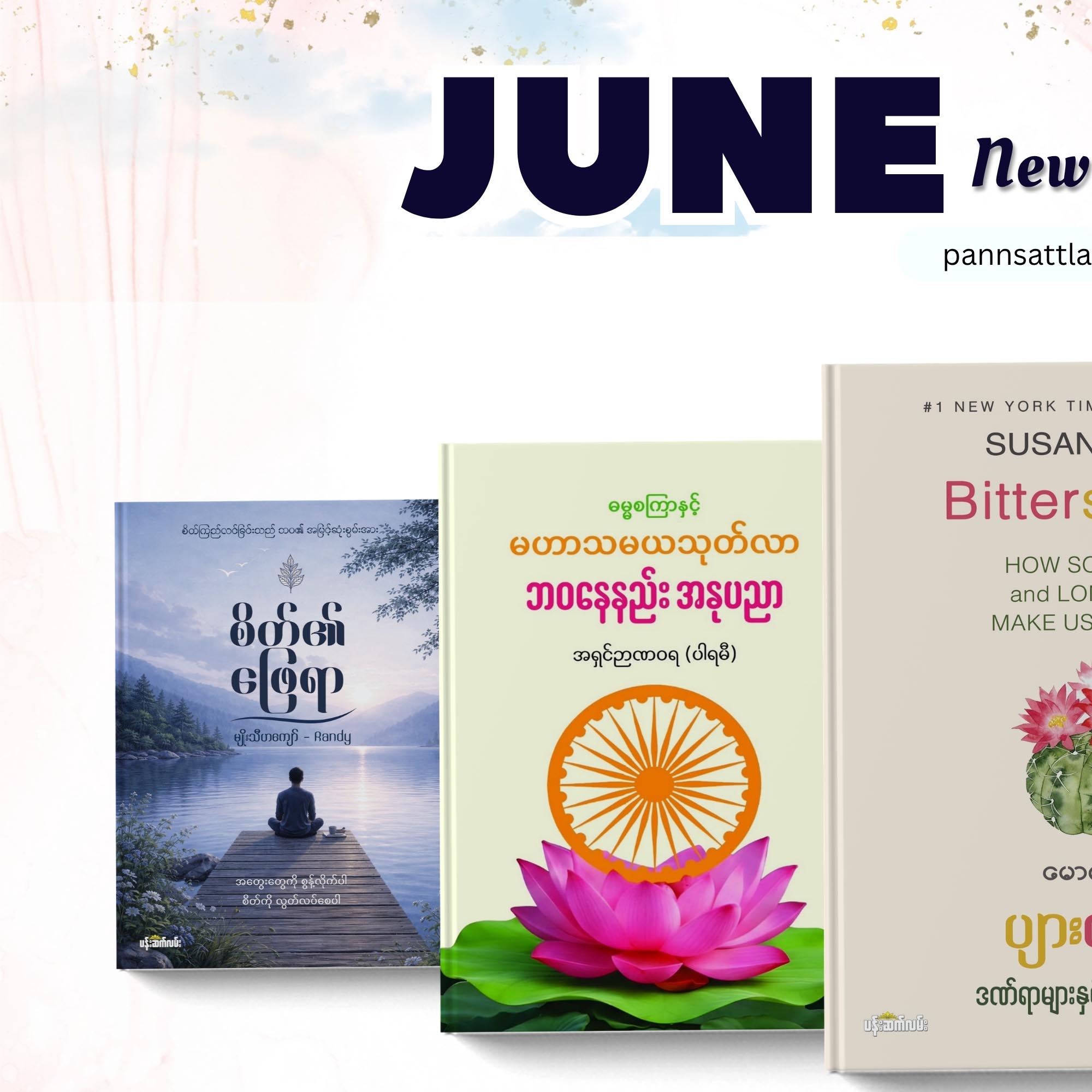 Pann Satt Lann Books Facebook ad: 𝗕𝗲𝘀𝘁𝘀𝗲𝗹𝗹𝗶𝗻𝗴 𝗕𝗼𝗼𝗸𝘀 𝗼𝗳 𝐉𝐮𝐧𝐞