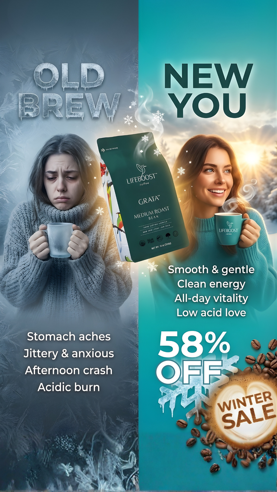 Lifeboost Coffee Facebook ad