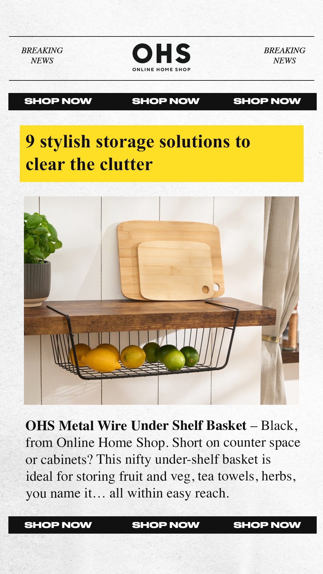 Online Home Shop Facebook ad