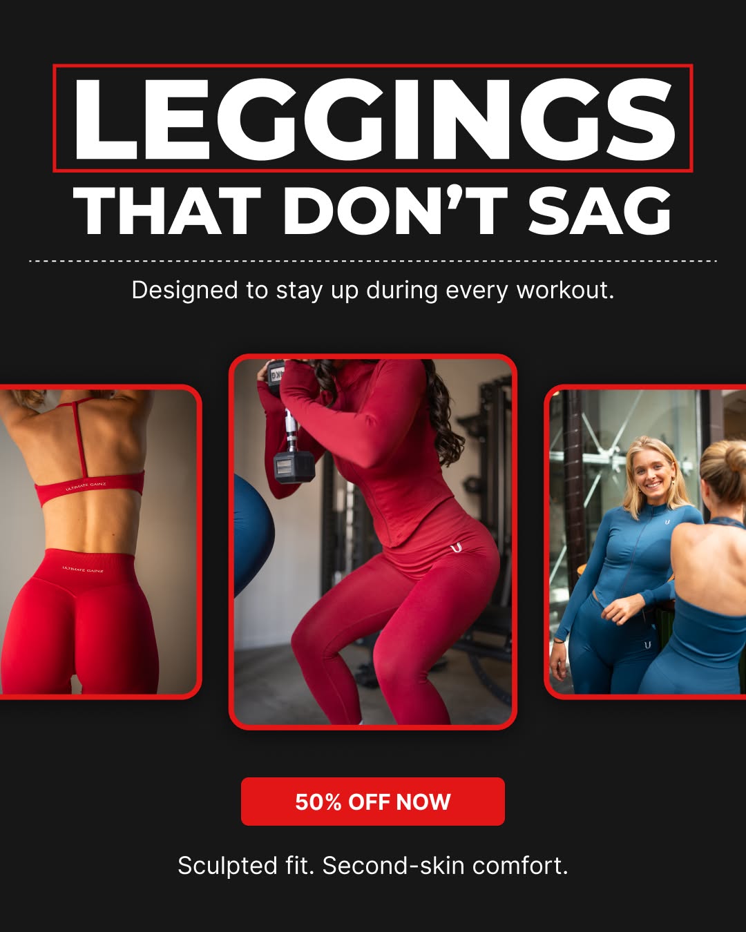 Ultimate Gainz Facebook ad: Leggings that Actually Lift