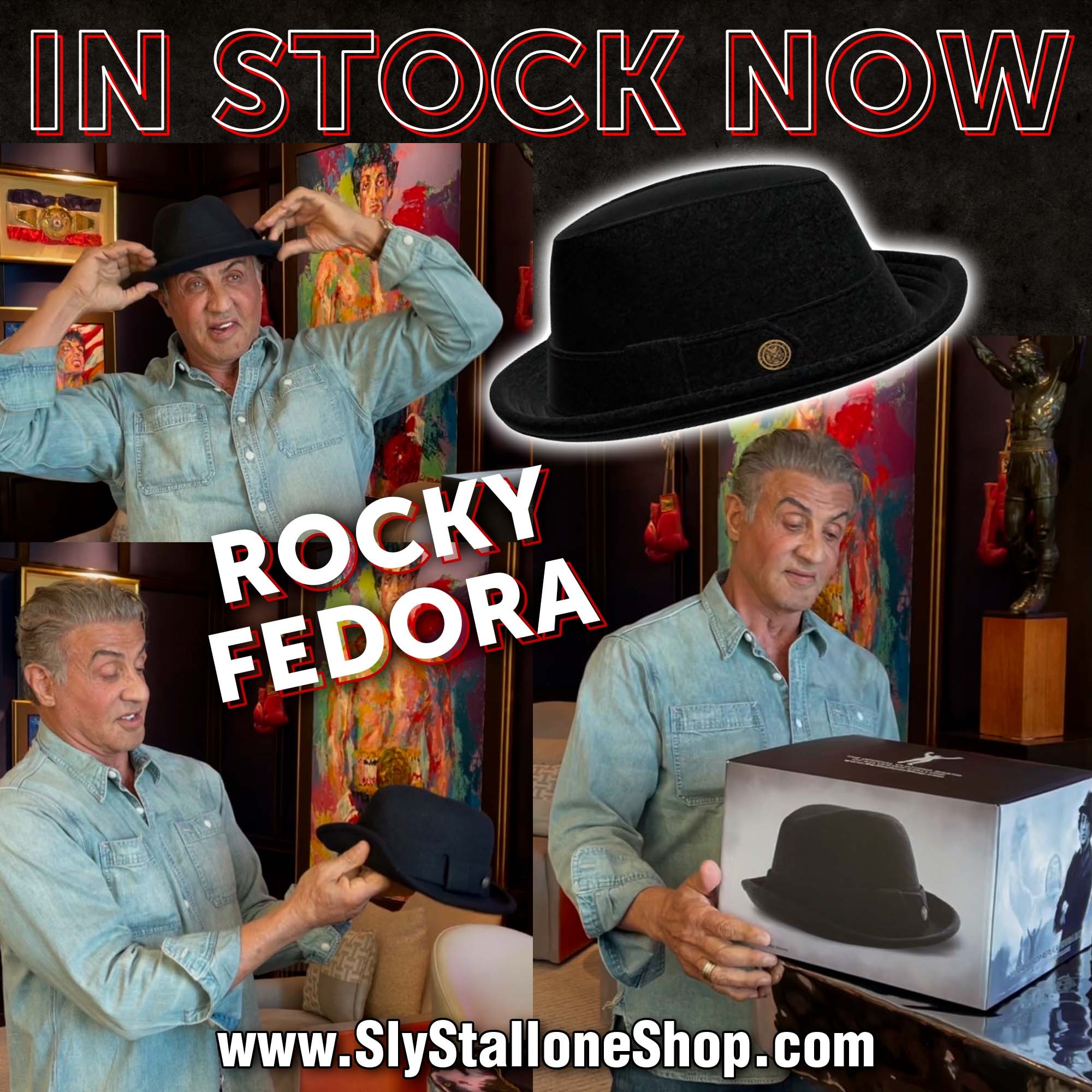 Sly Stallone Shop Facebook ad: Rocky Fedora