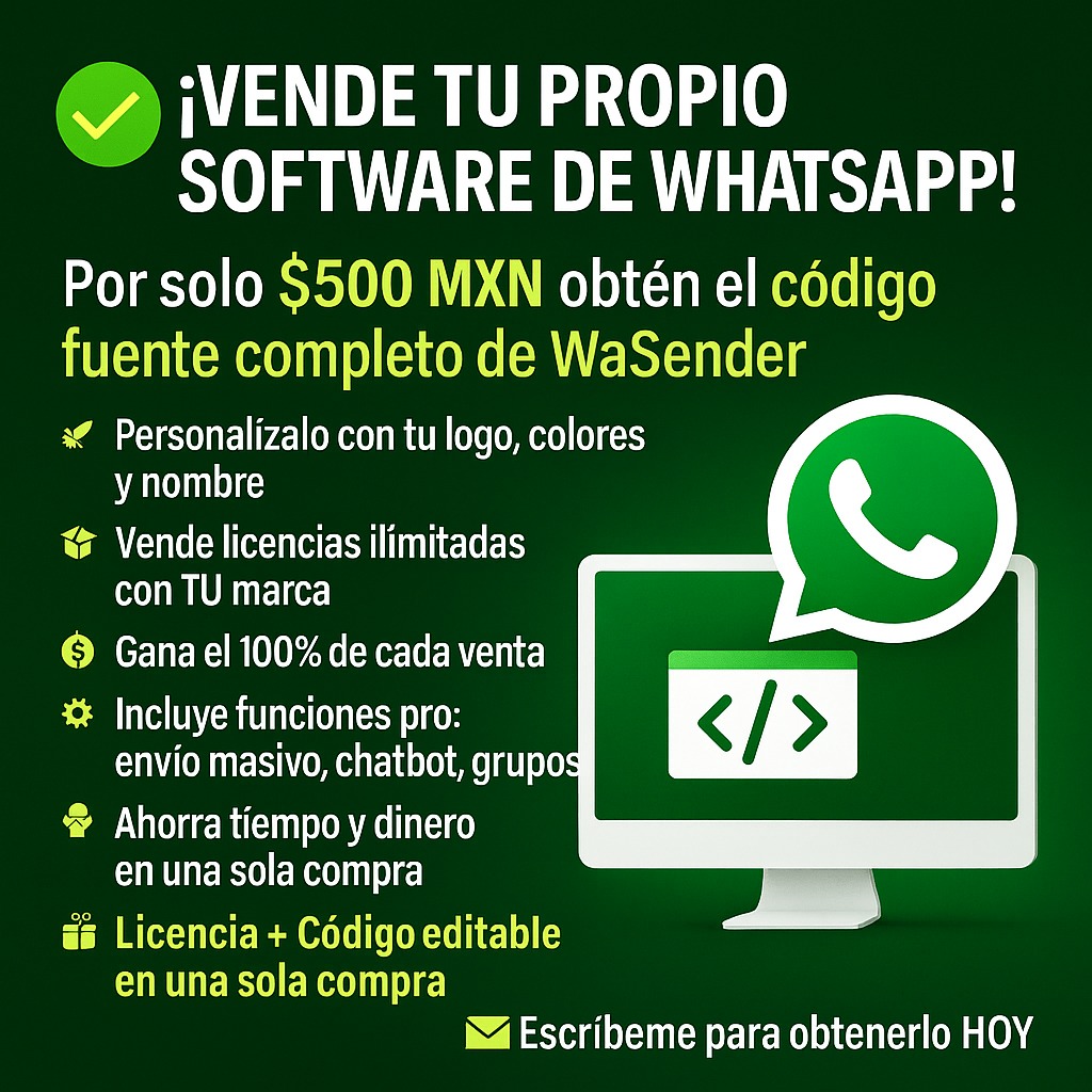 Abraham Dávila-Tu Guía Digital Facebook ad: * ¡Lanza tu propio software de WhatsApp con…