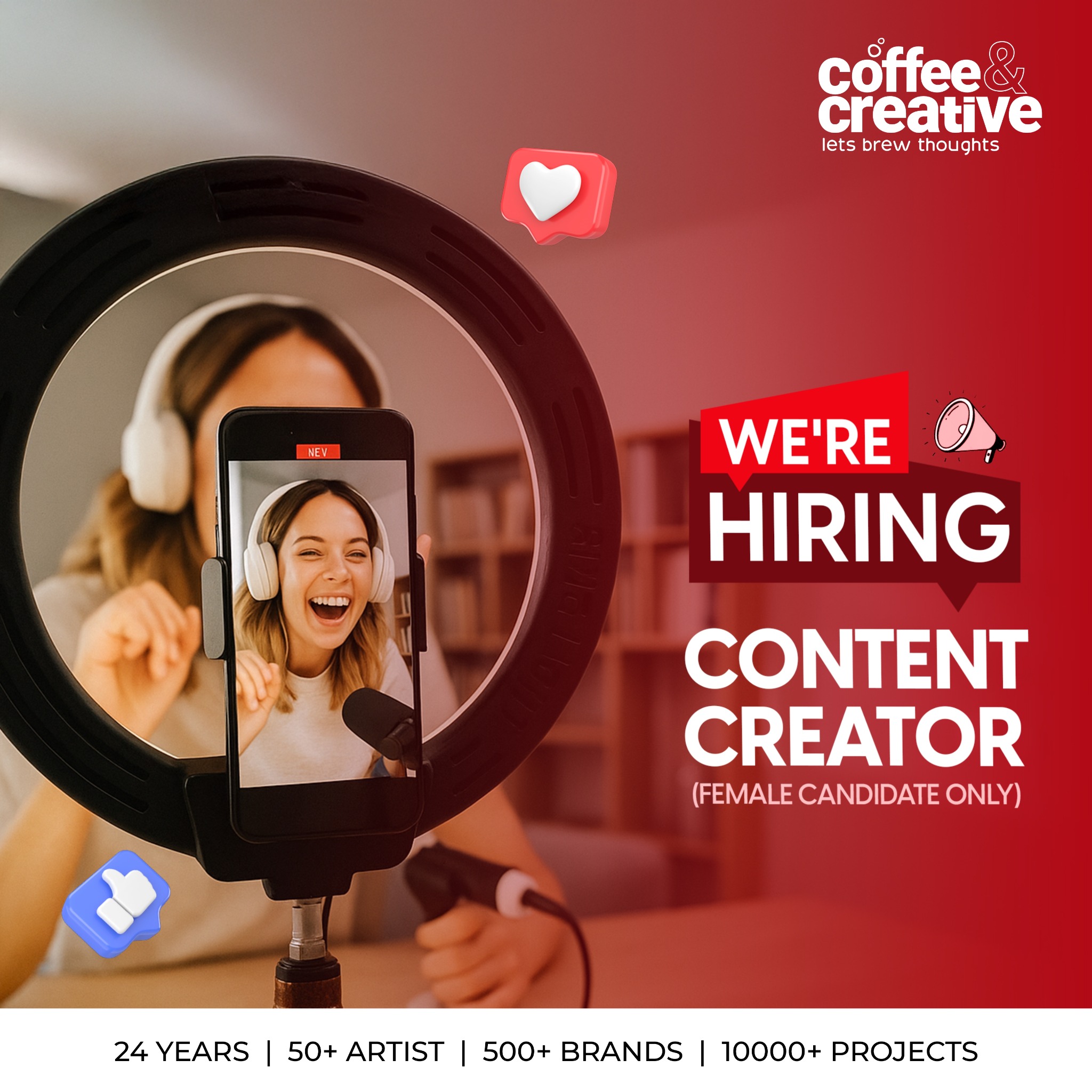 Coffee & Creative Facebook ad