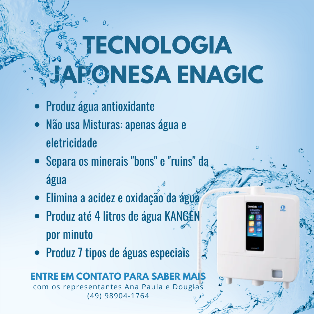 Água Kangen Brasil Facebook ad: Rica em antioxidantes e minerais alcalinos!