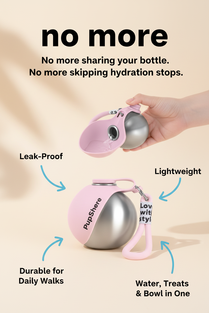 PupSphere Facebook ad: Hydrate Your Dog Anywhere, Instantly