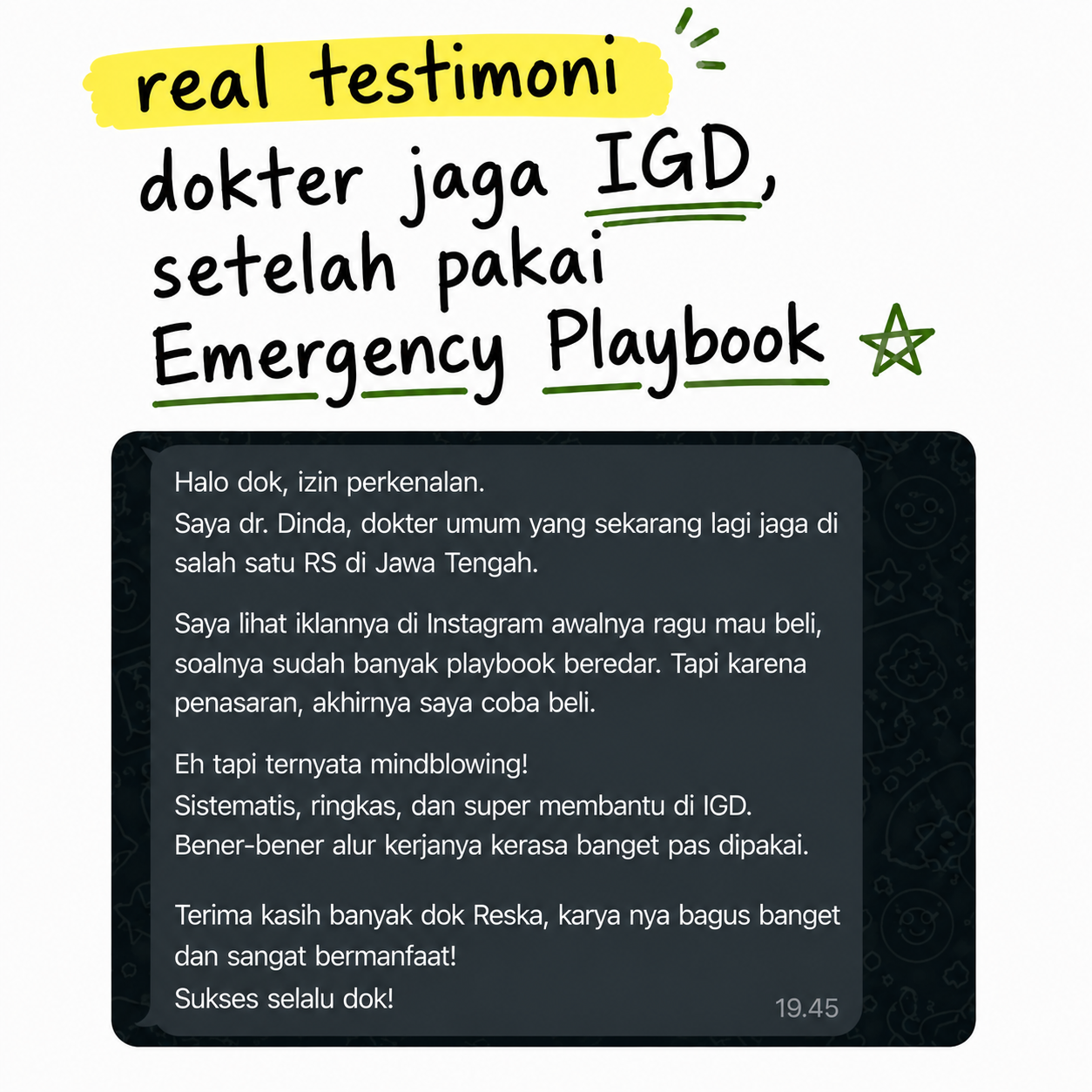 Dokter Emergency by dr. Reska Facebook ad: Panduan Jaga IGD Agar Tenang dan Terarah