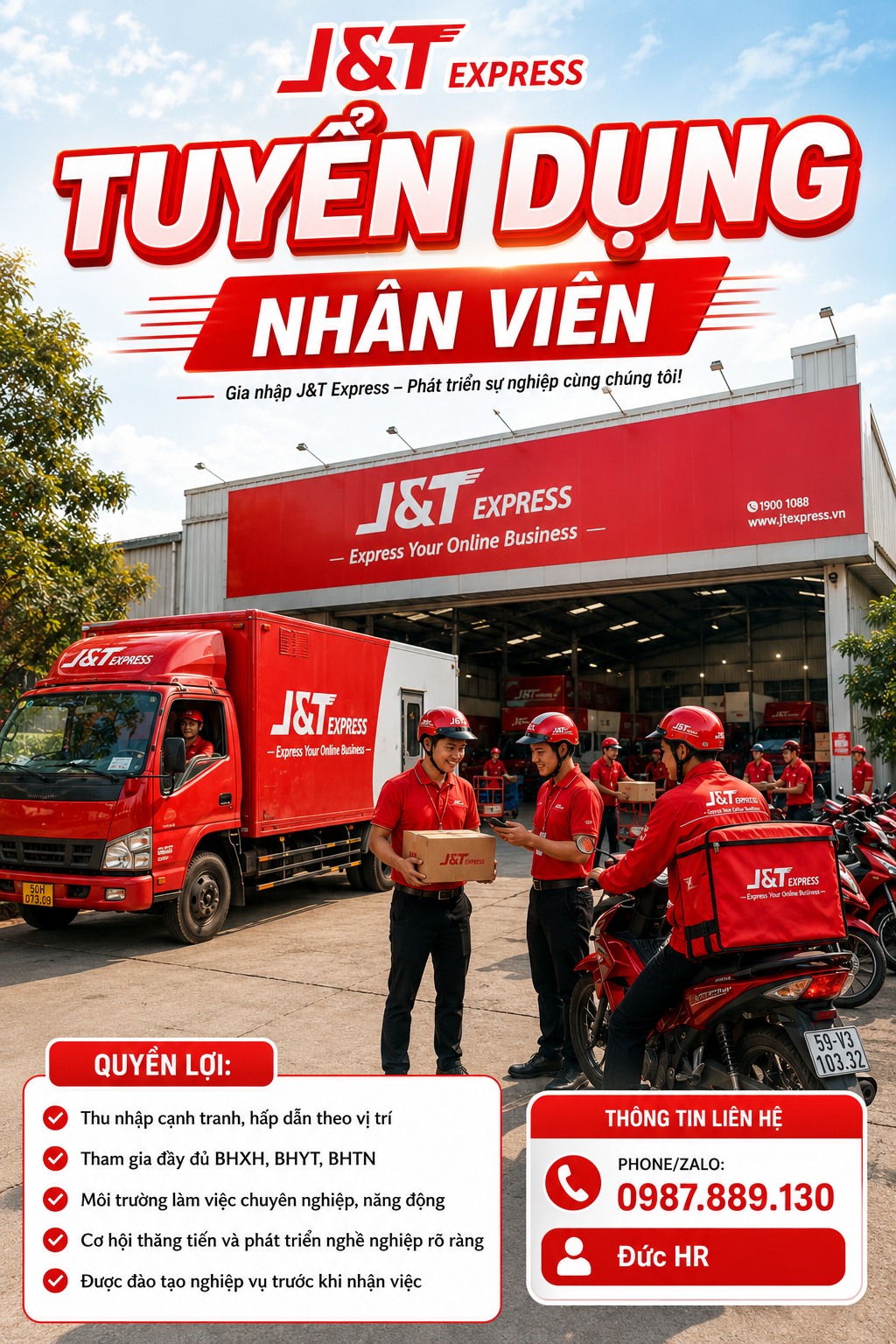 Việc Làm Tây Nguyên Facebook ad: J&T EXPRESS TUYỂN DỤNG NHÂN SỰ