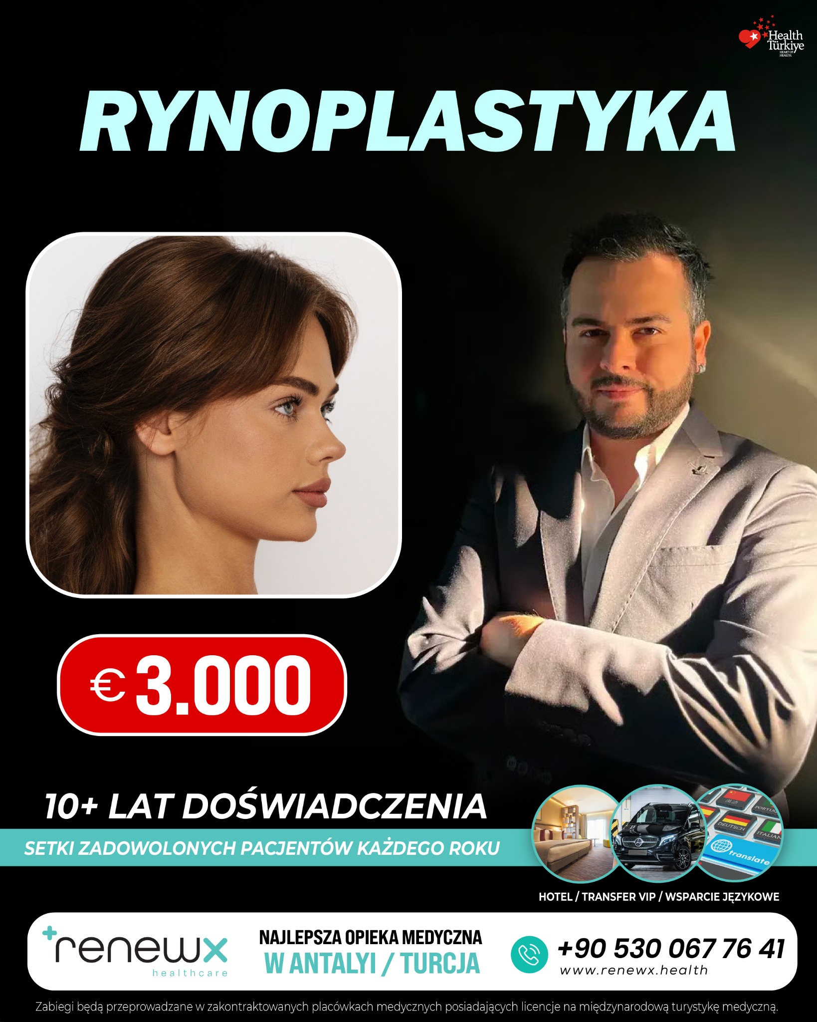 RenewX Health Facebook ad: Najlepsze Usługi Medyczne Turcja / Antalya