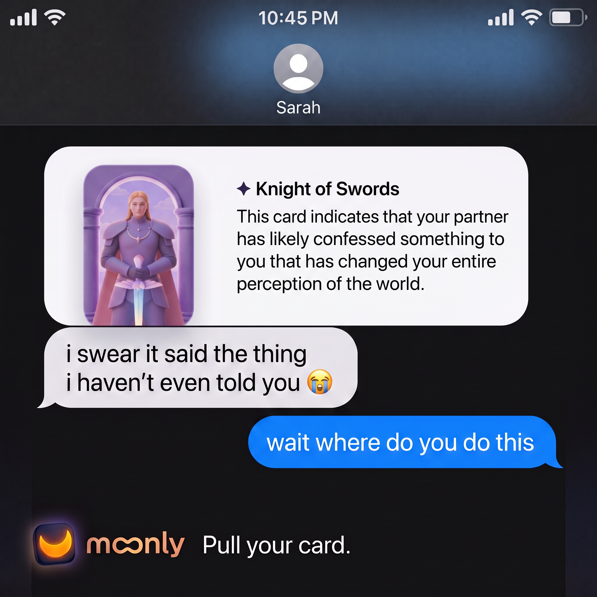 Moonly Facebook ad