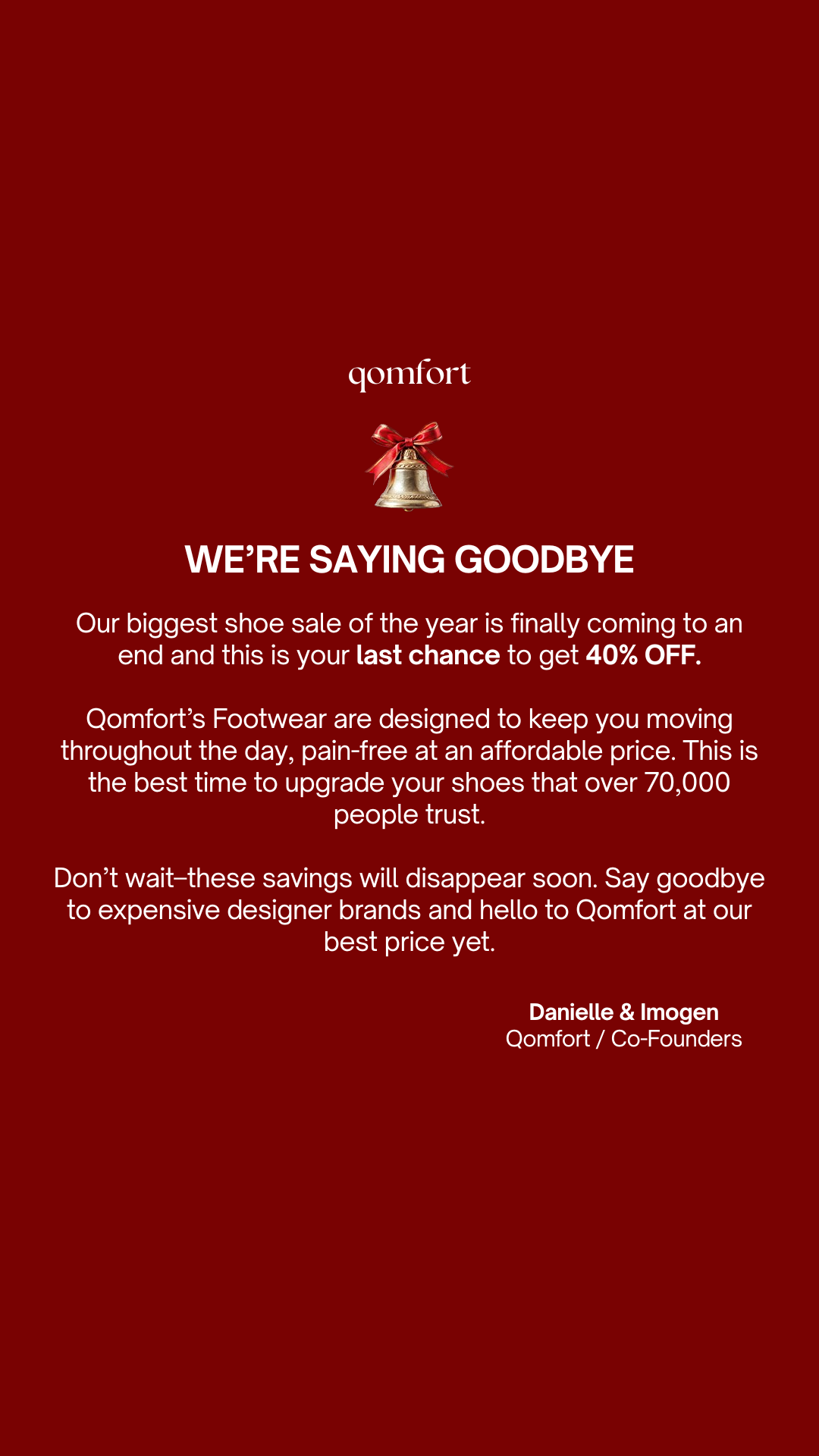 Qomfort Co. Facebook ad