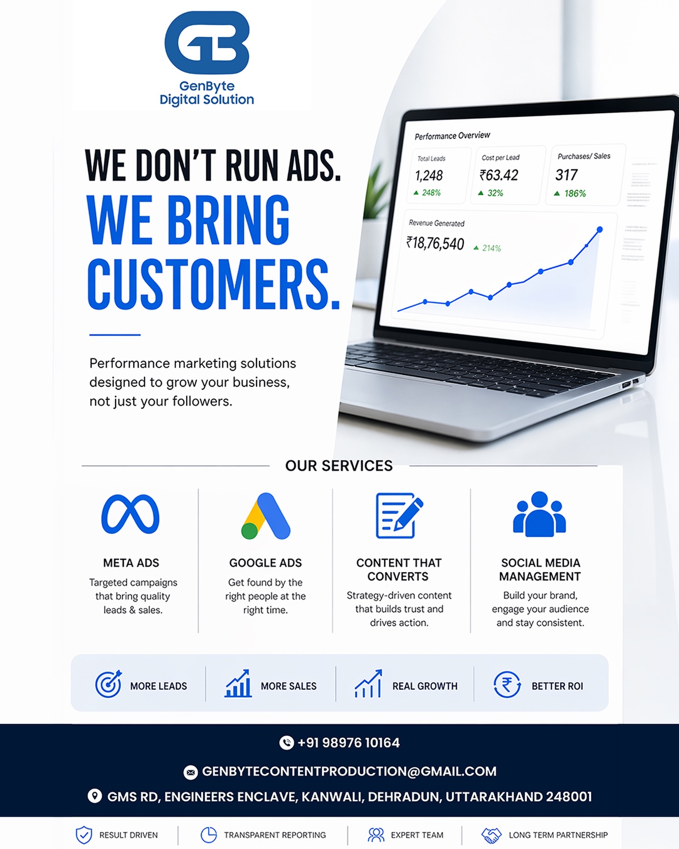 GenByte Digital Solution Facebook ad: We don’t run ads.