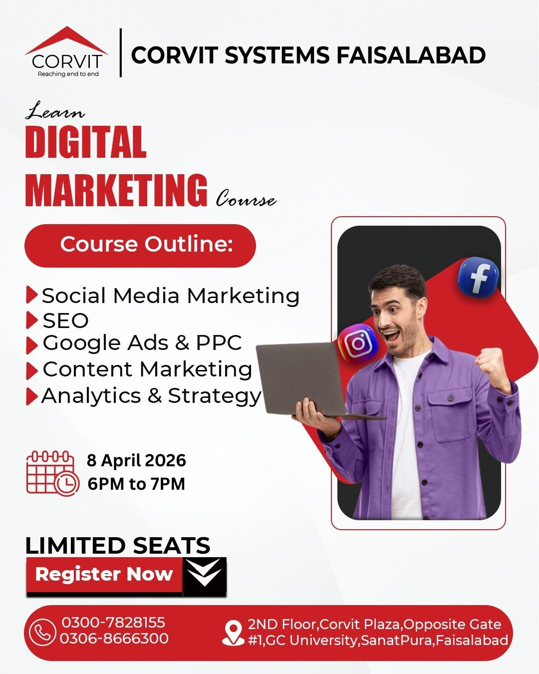 Corvit Systems Faisalabad Facebook ad: Ready to master the skills that can transform…