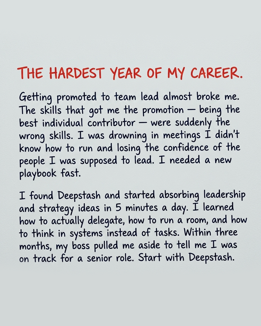 Deepstash Facebook ad