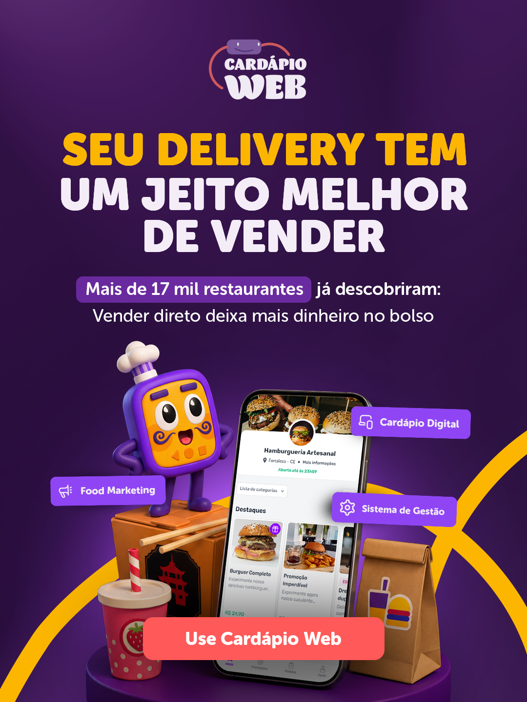 Cardápio Web Facebook ad