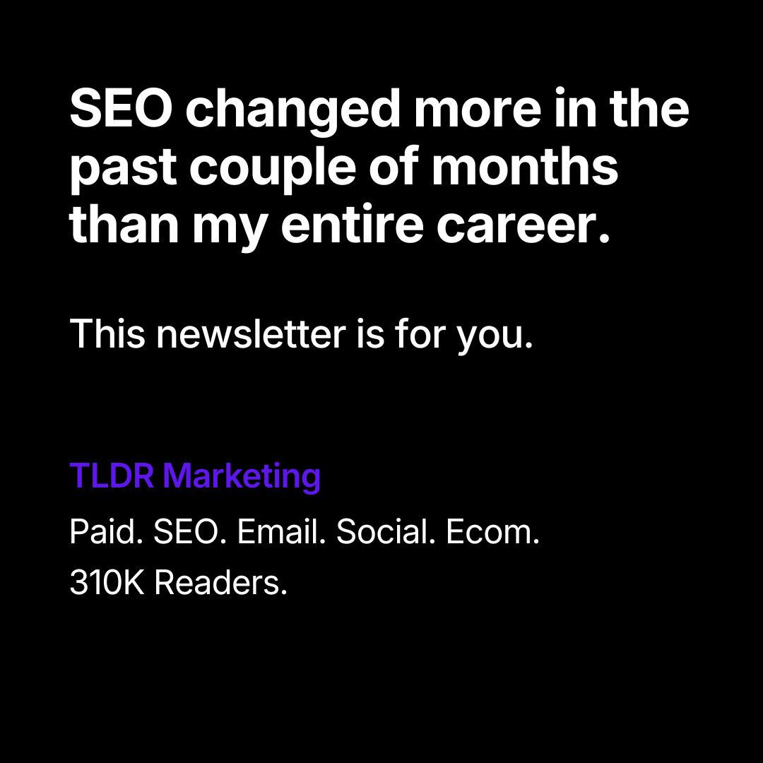 TLDR Newsletter Facebook ad