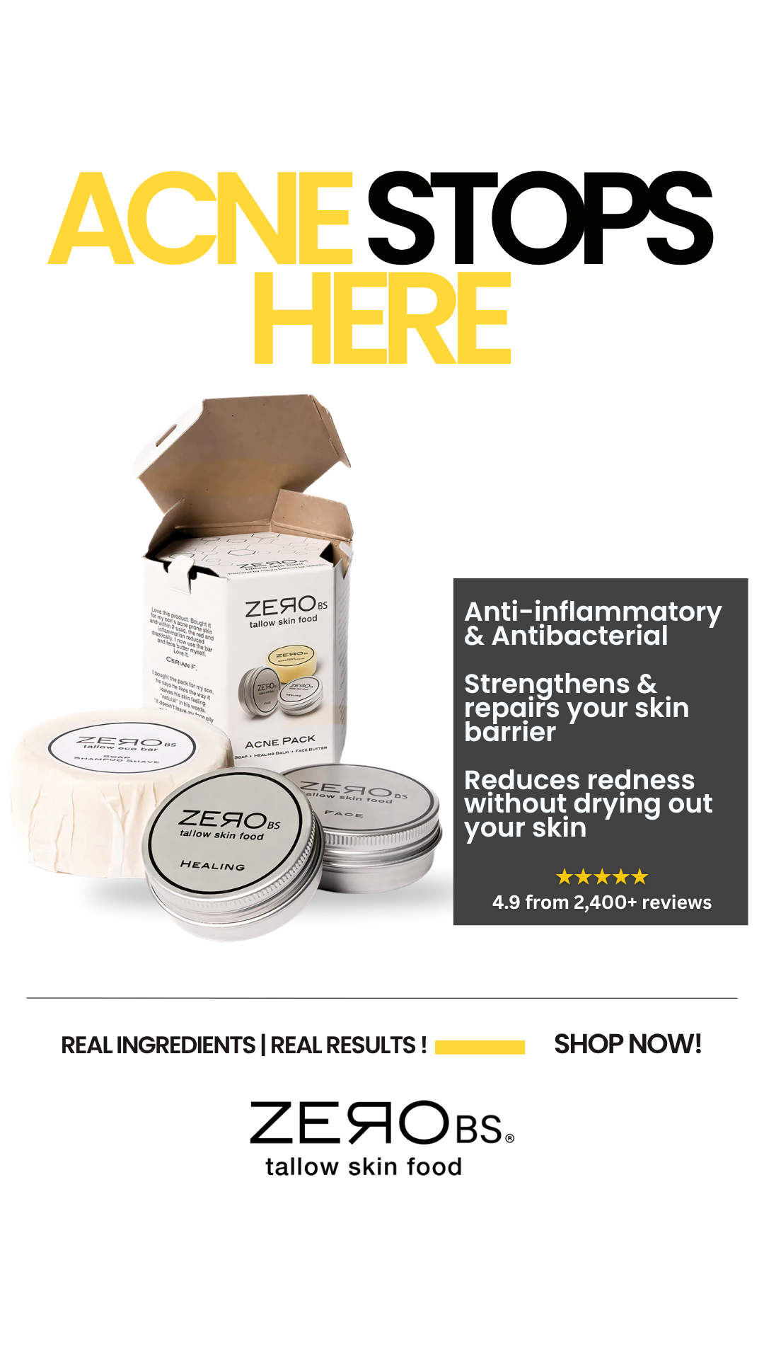 Zero BS Facebook ad