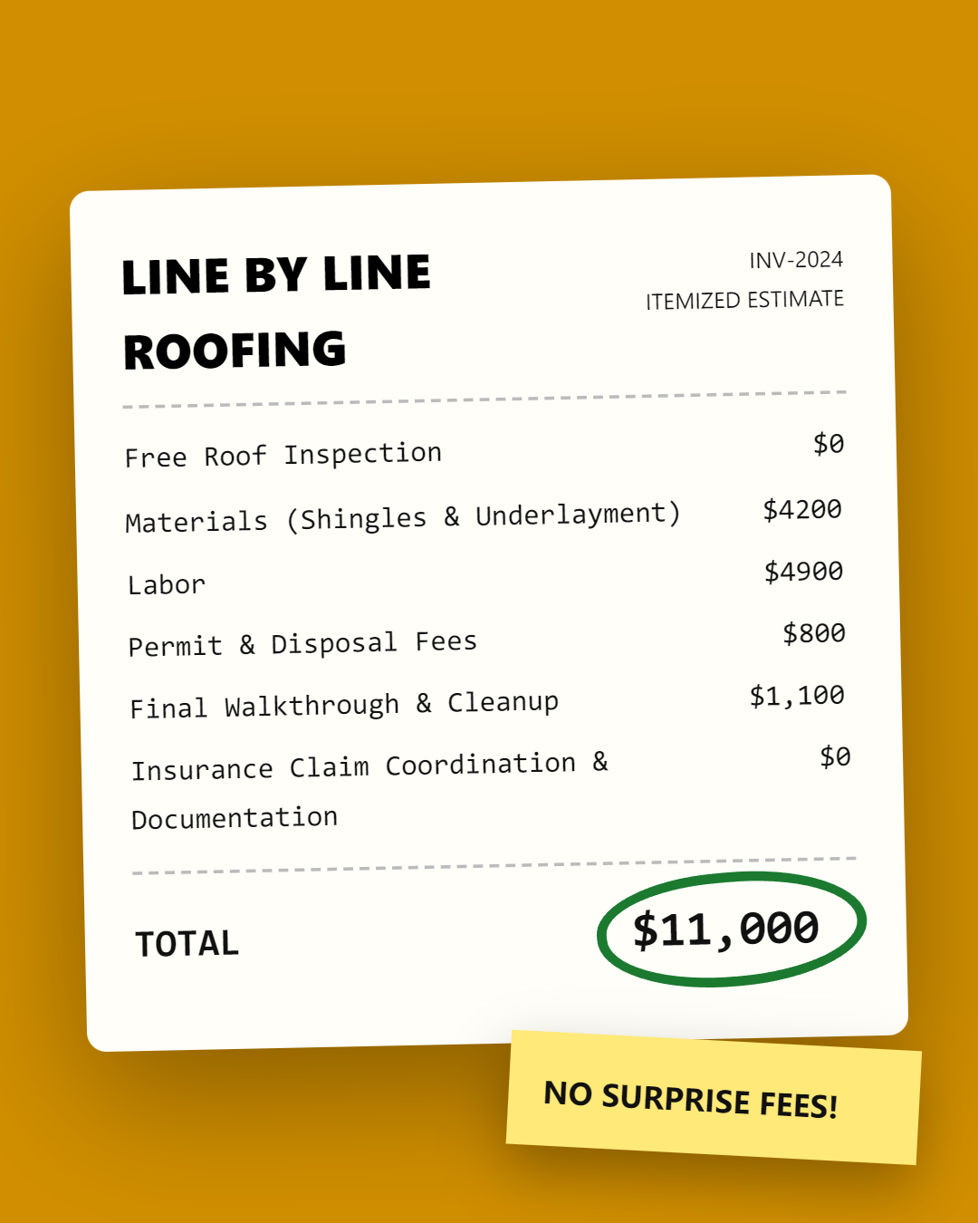 Line By Line Roofing Facebook ad