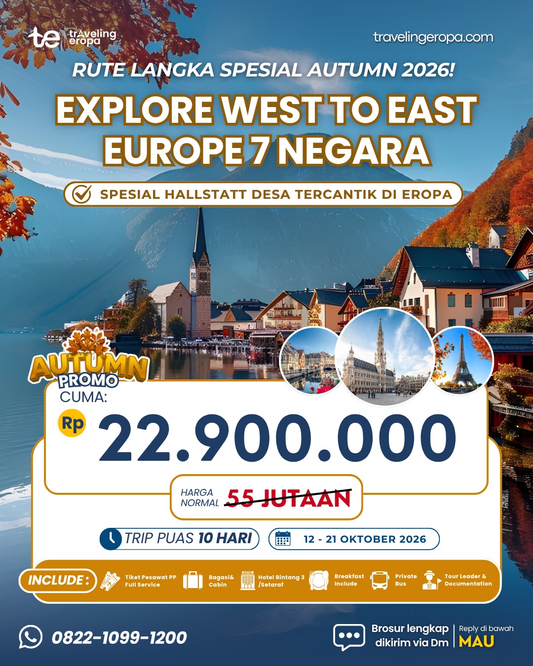 Traveling Eropa Facebook ad: RUTE LANGKA AUTUMN 2026!