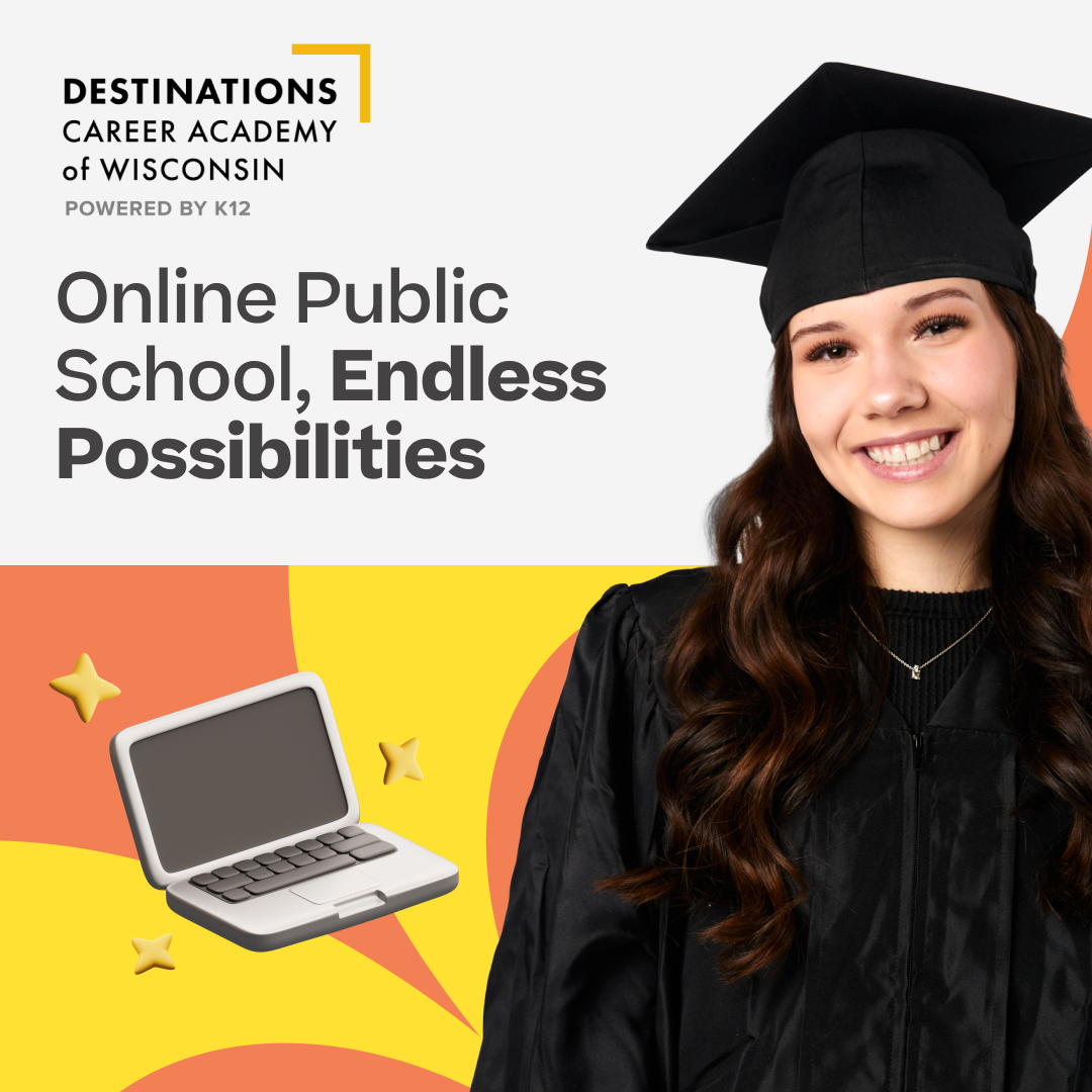 Destinations Career Academy of WI Facebook ad from Apr 14, 2026