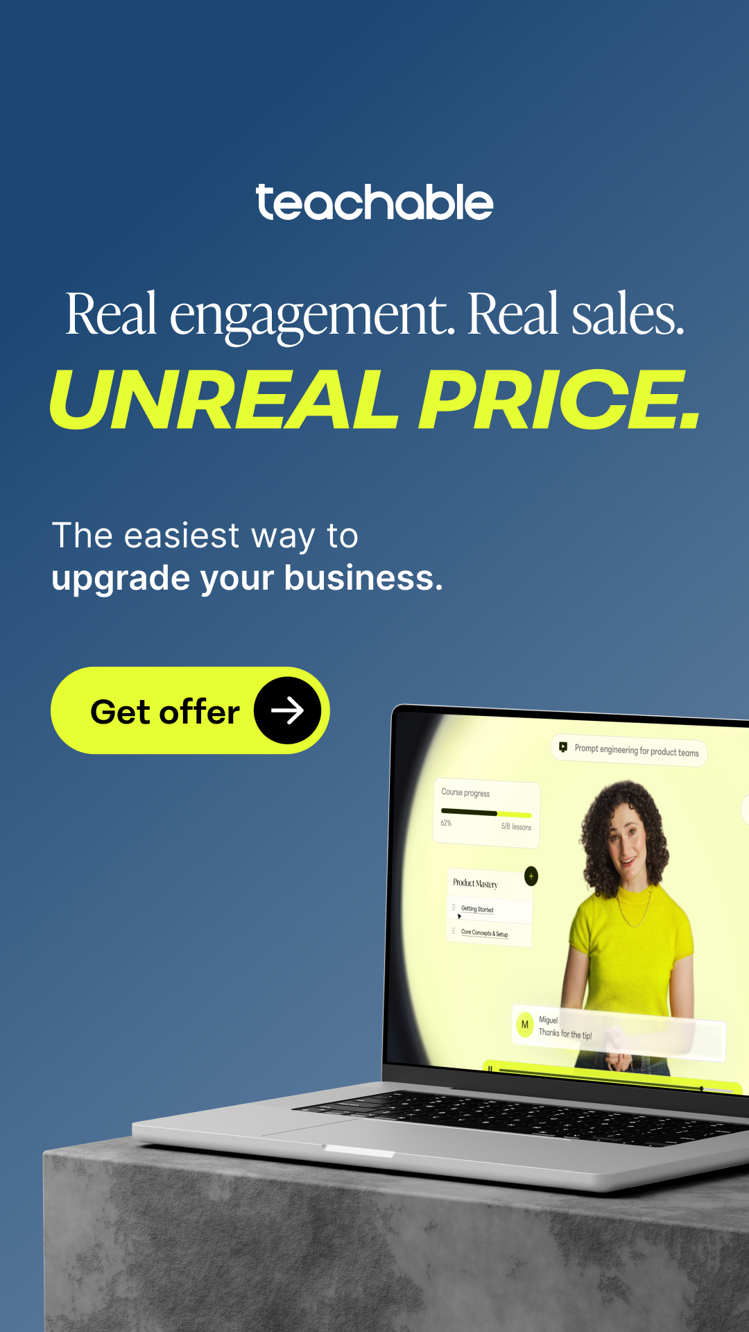 Teachable Facebook ad