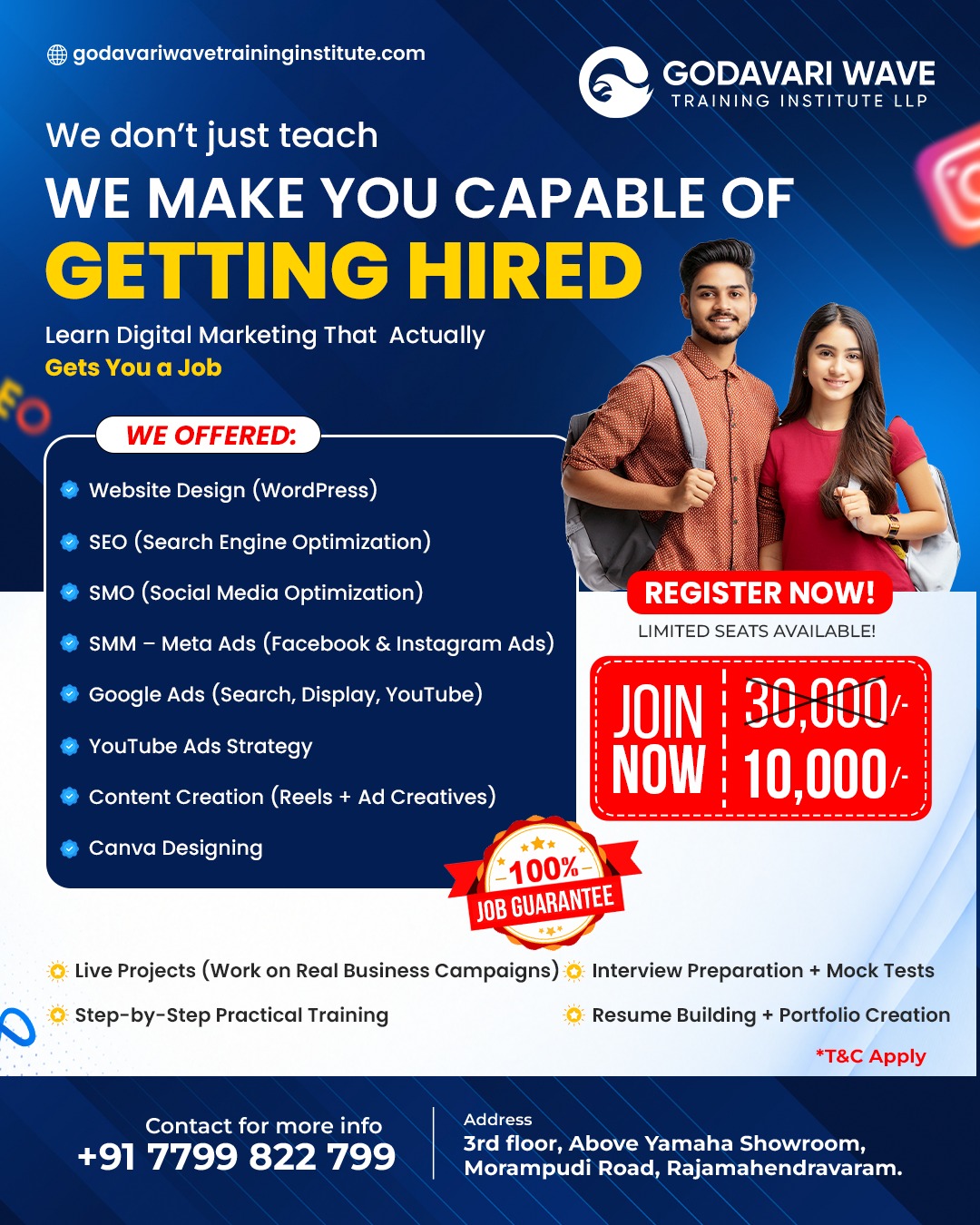 Godavari Wave Training Institute  Facebook ad
