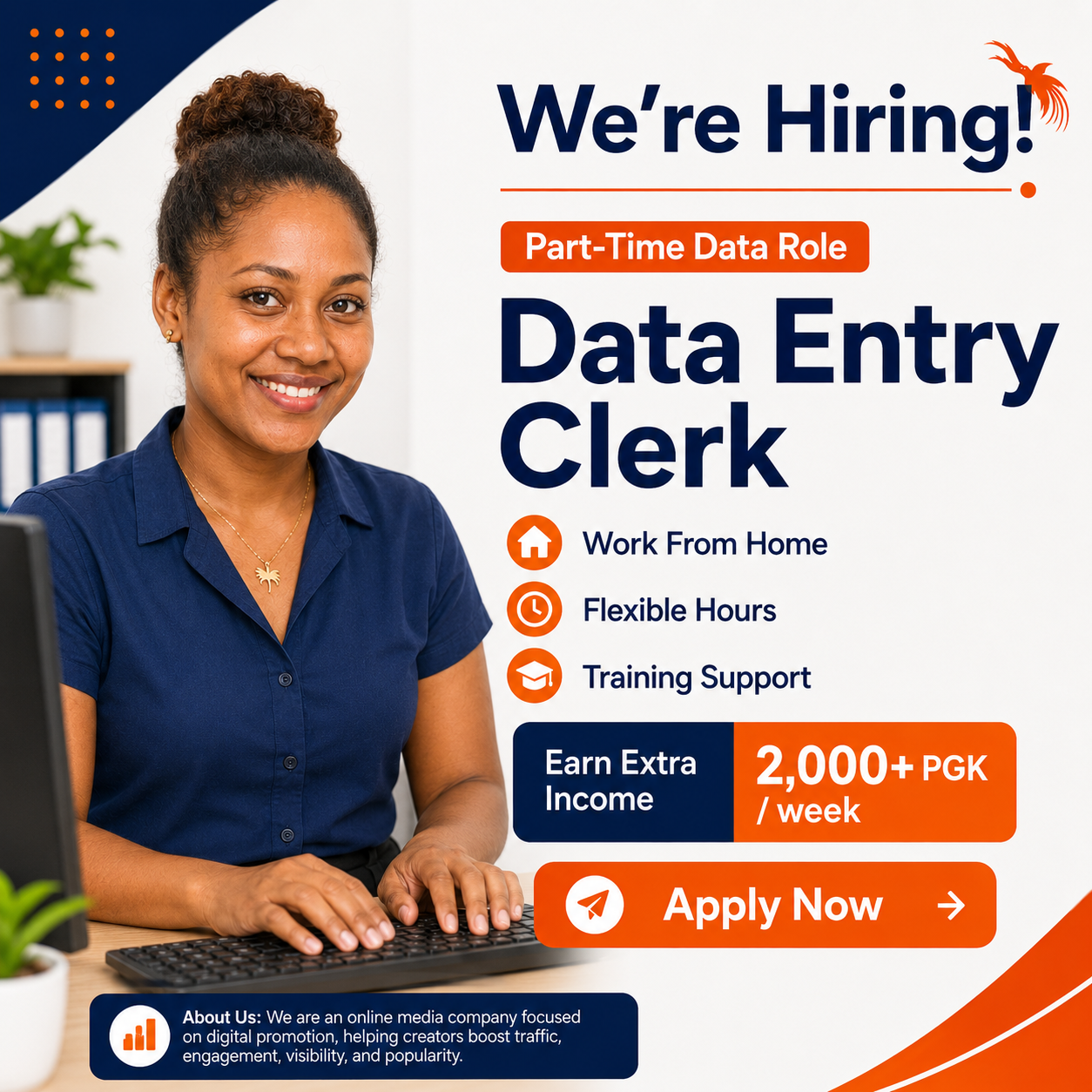 Papua part-time jobs Facebook ad