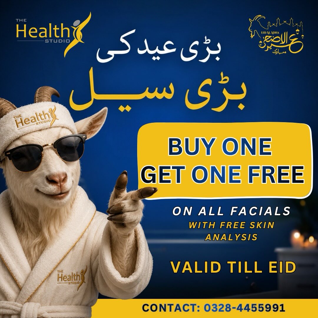 The Health Studio Sheikhupuraa Facebook ad: Bari Eid Ki Bari Sale is Here!