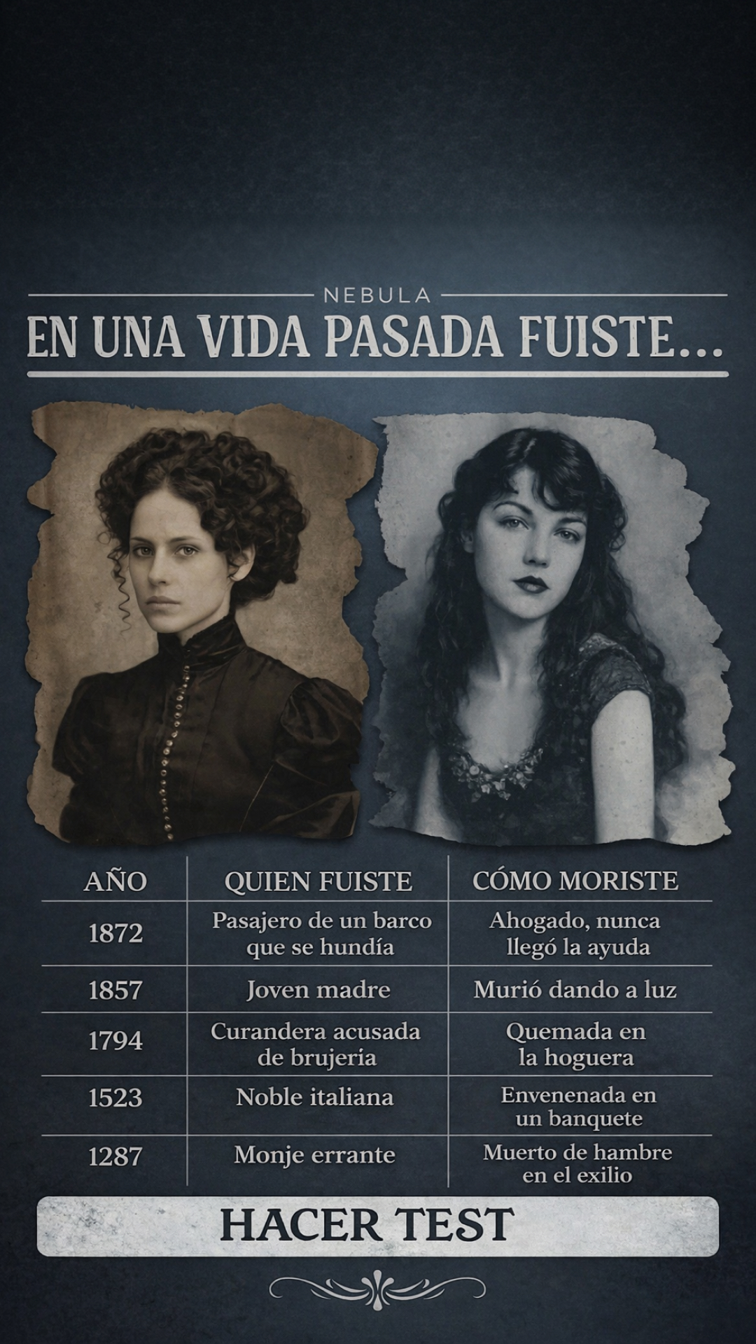 Nebula: Past Life Power Reading Facebook ad: Haz la prueba ➝