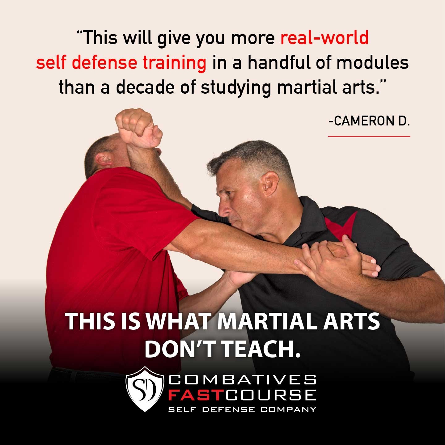 Self Defense Training Facebook ad: Real-World Self-Defense That Works