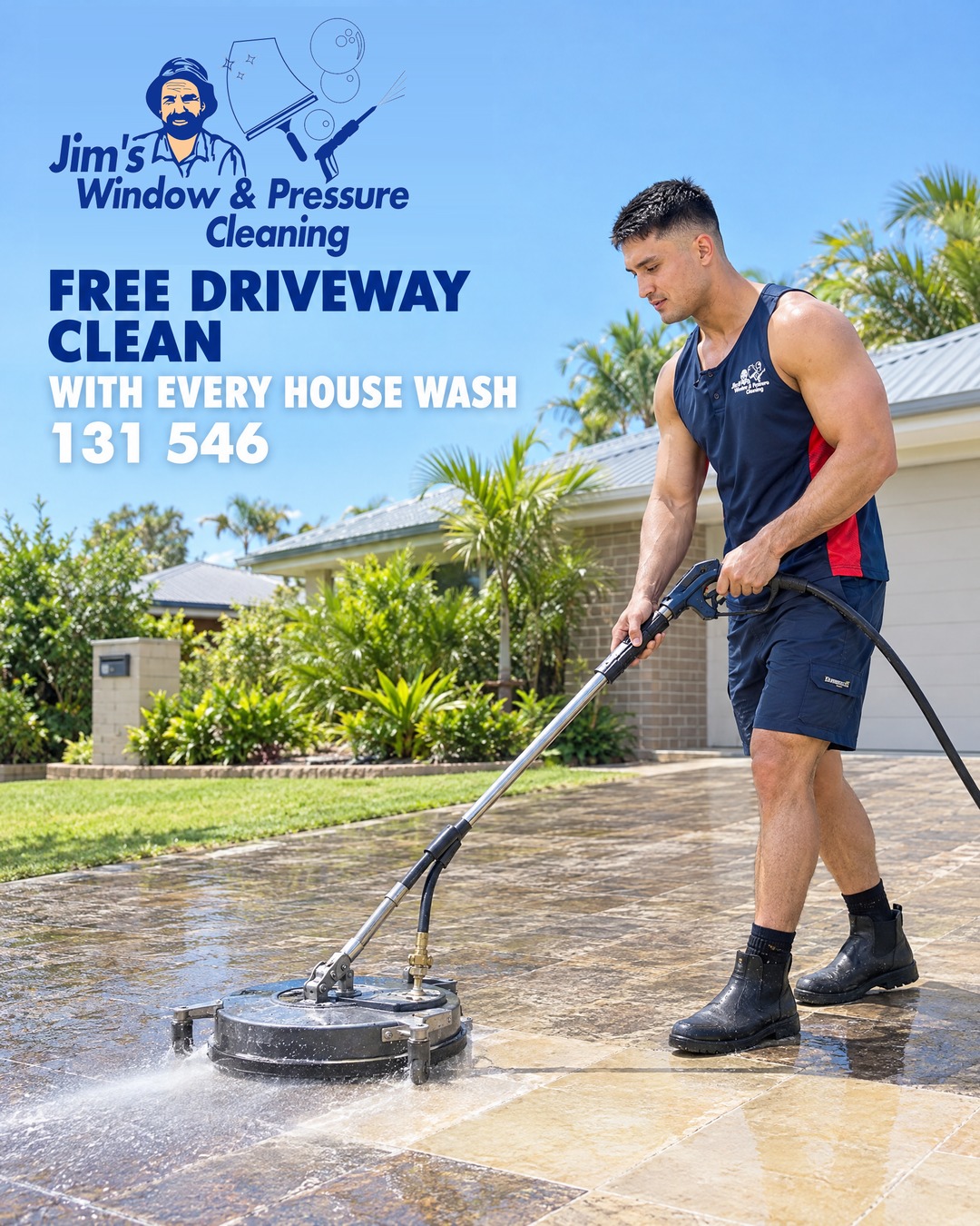 Jim's Window and Pressure Cleaning QLD Facebook ad