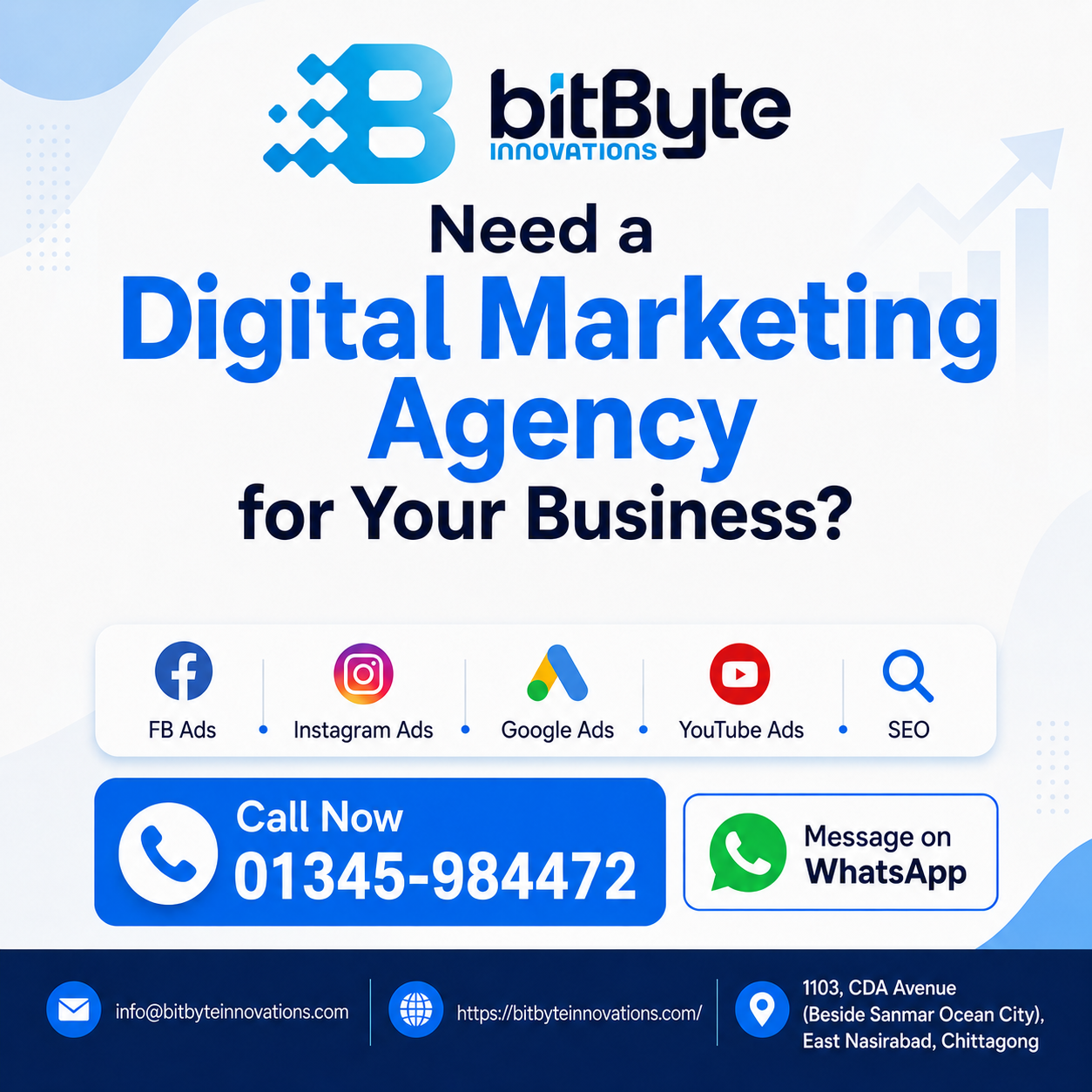 BitByte Innovations Facebook ad: Grow with a Digital Agency