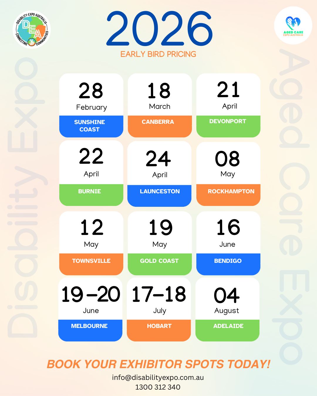 Aged Care Expo Australia Facebook ad: Aged & Disability Expos in Australia