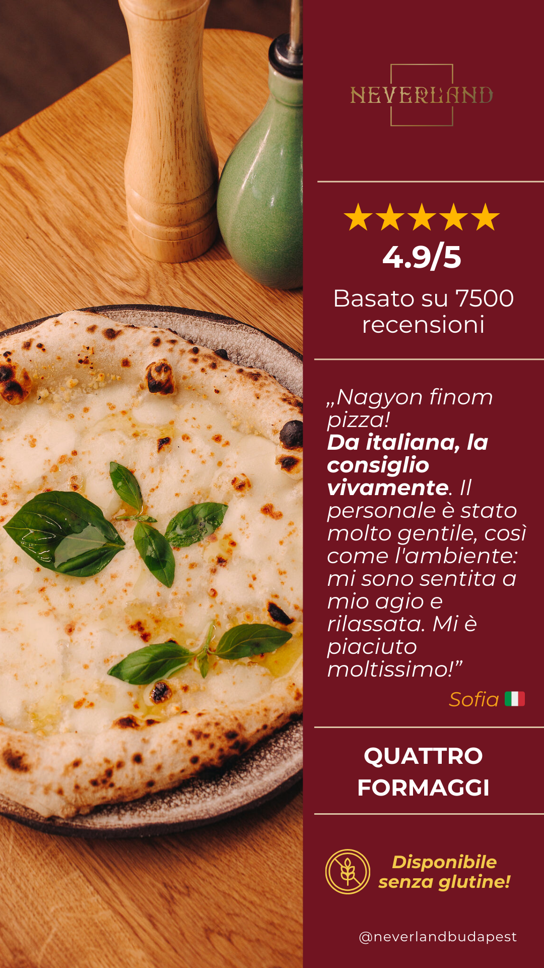 Neverland Bar • Escape Room • Pizzeria Facebook ad