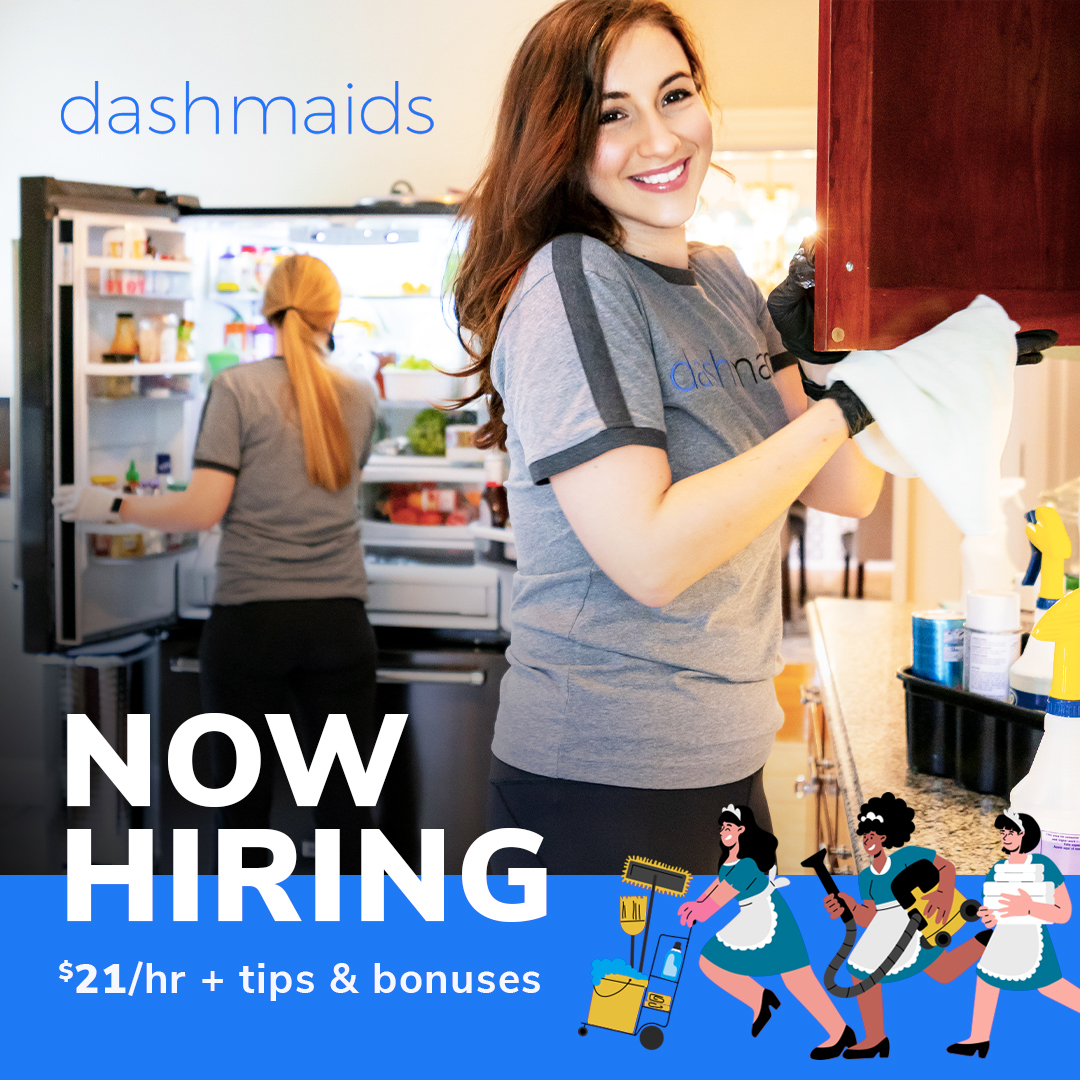 Dash Maids Facebook ad: Now Hiring!