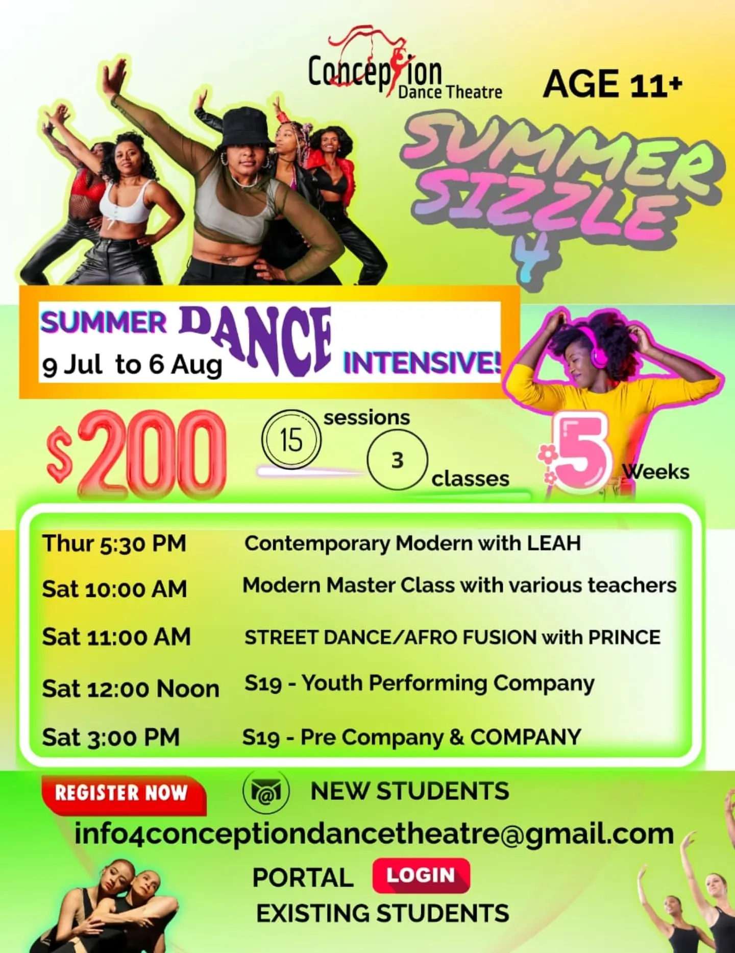 Conception Dance Theatre, Grenada Facebook ad: Summer Sizzle 4 is here