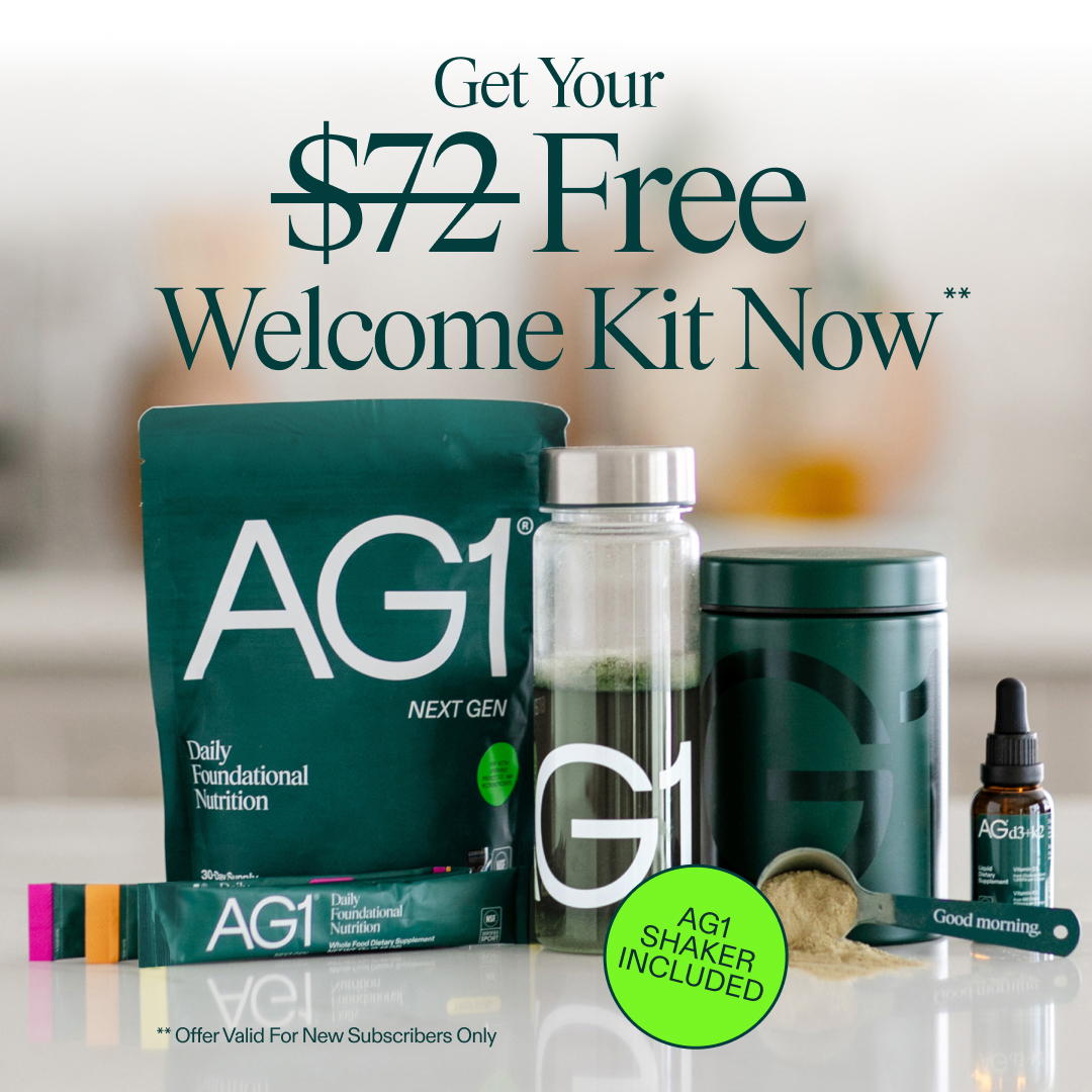 AG1 by Athletic Greens Facebook ad: Clinically-Backed Daily Nutrition